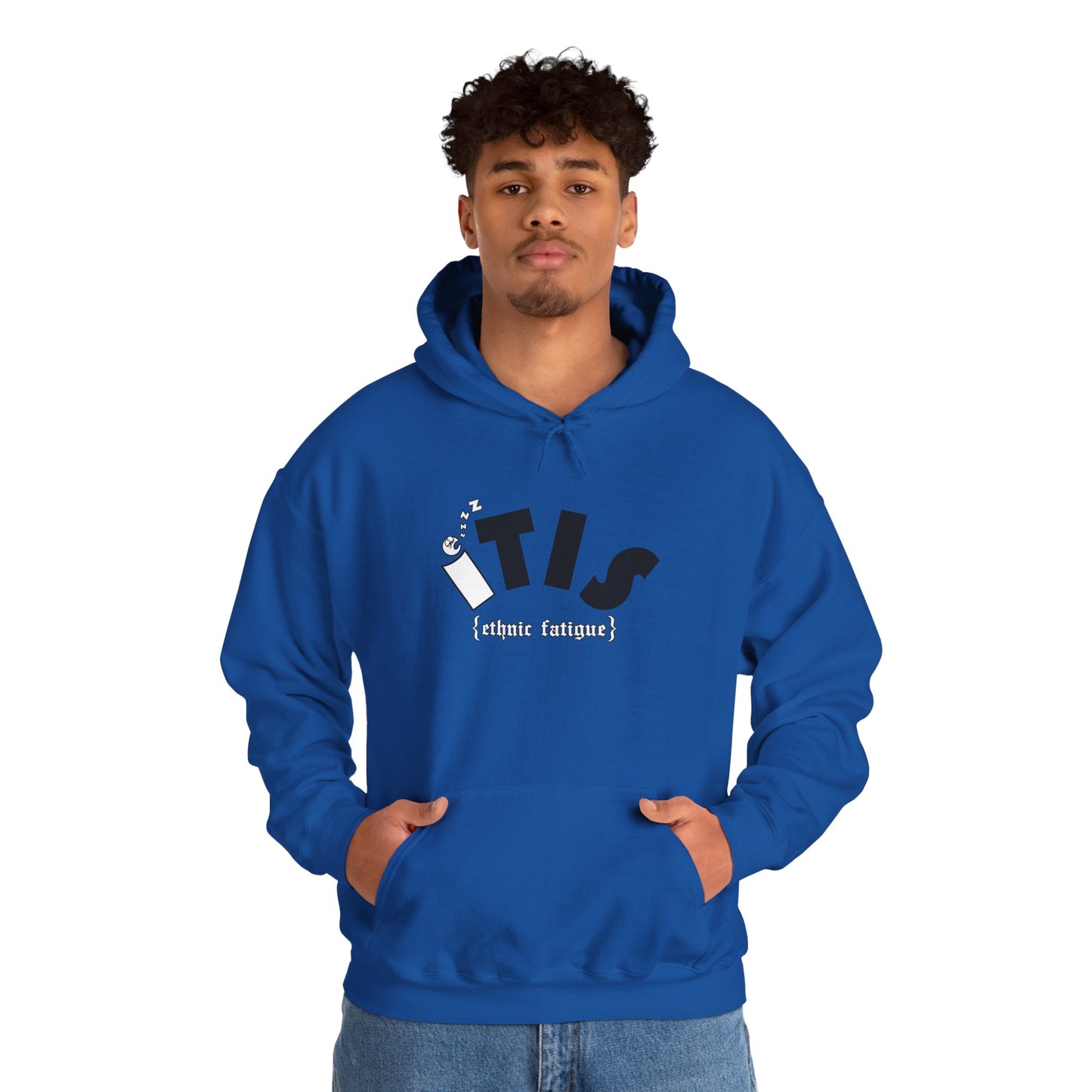 L.O.E.F ITIS Unisex Hooded Sweatshirt (White and Black)