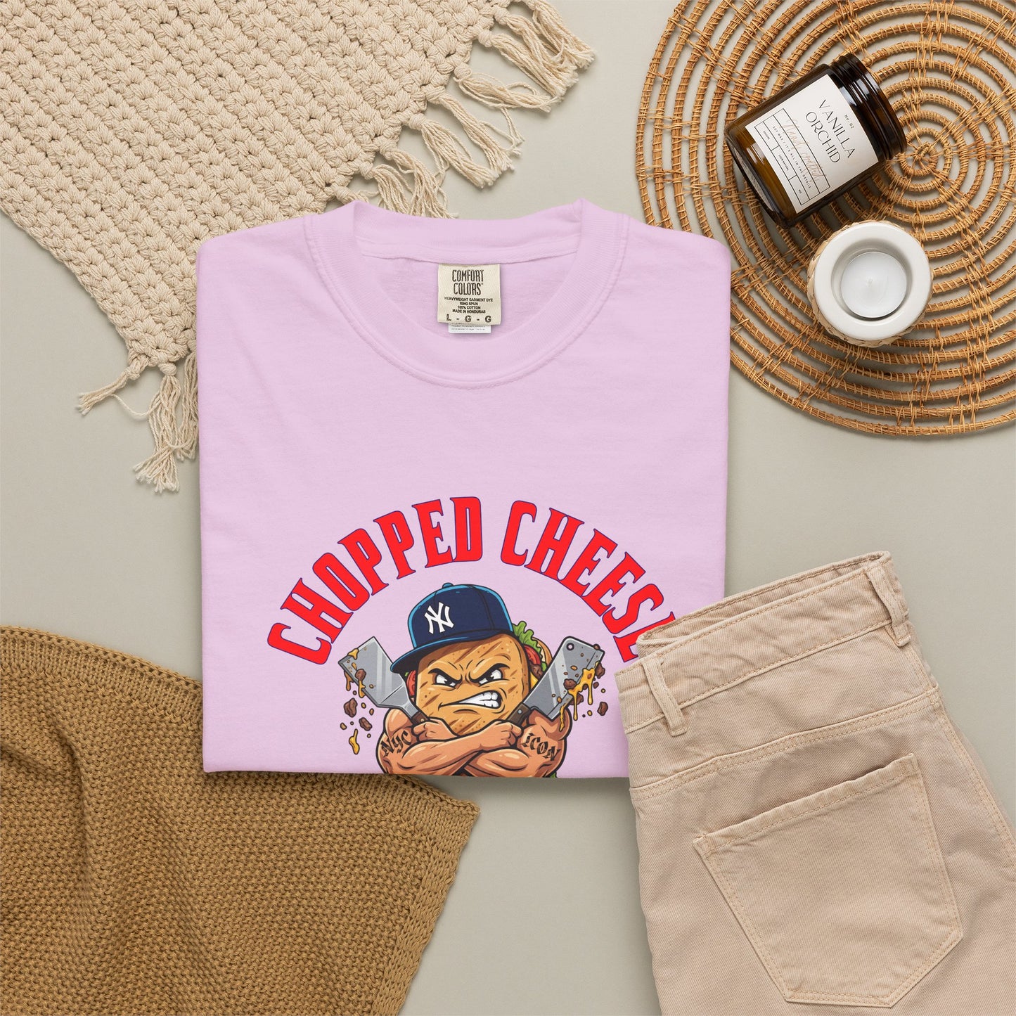 L.O.E.F Mafia Chopped Cheese Unisex Tee Shirt (Red)