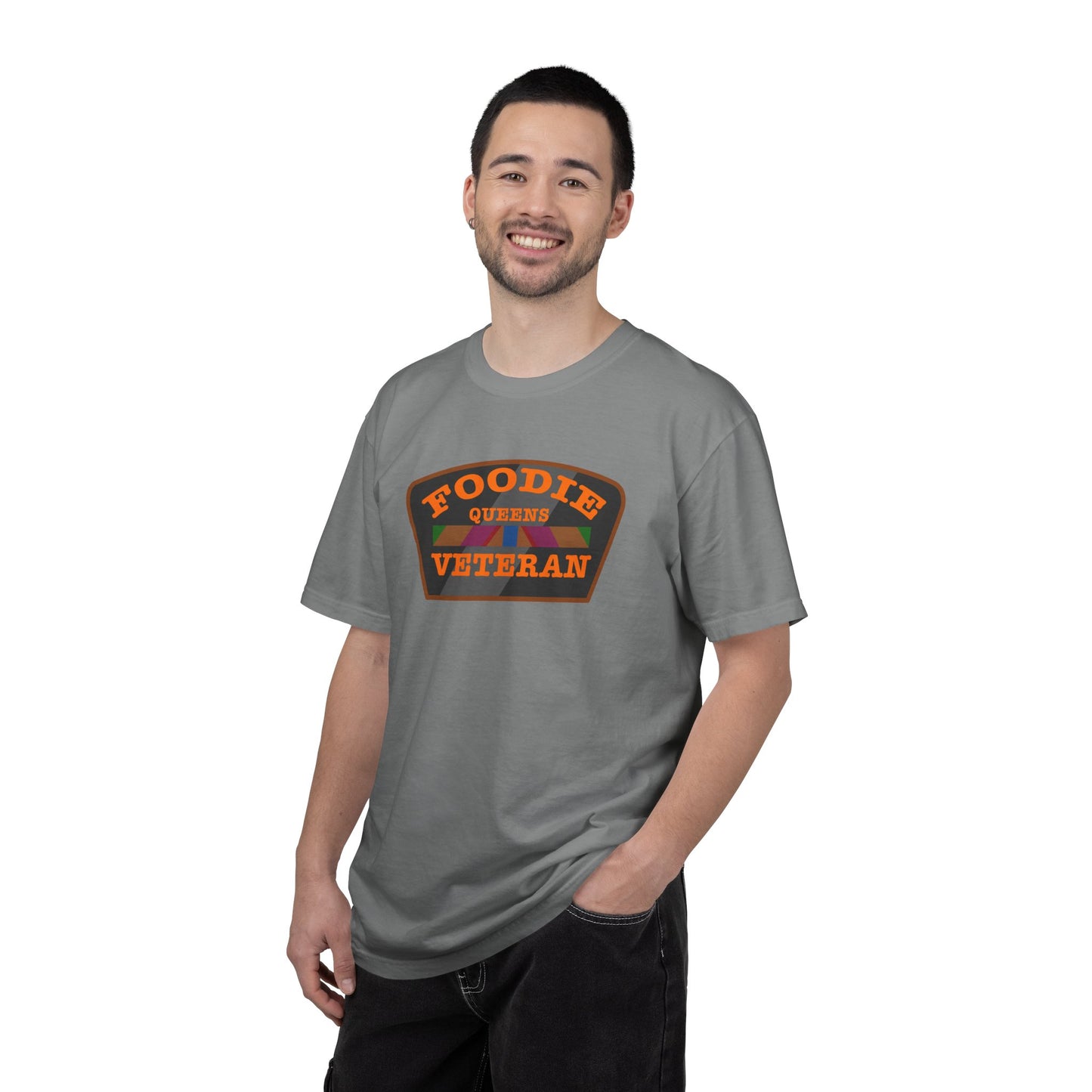 L.O.E.F Foodie Veteran QUEENS Unisex Tee Shirt (Orange)