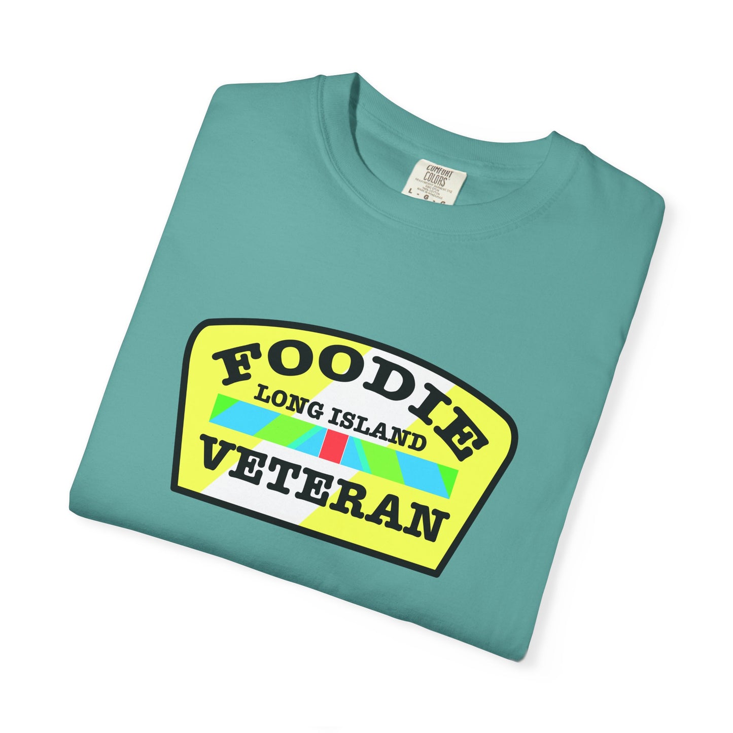 L.O.E.F Foodie Veteran Long Island Unisex Tee Shirt (Black and Yellow)