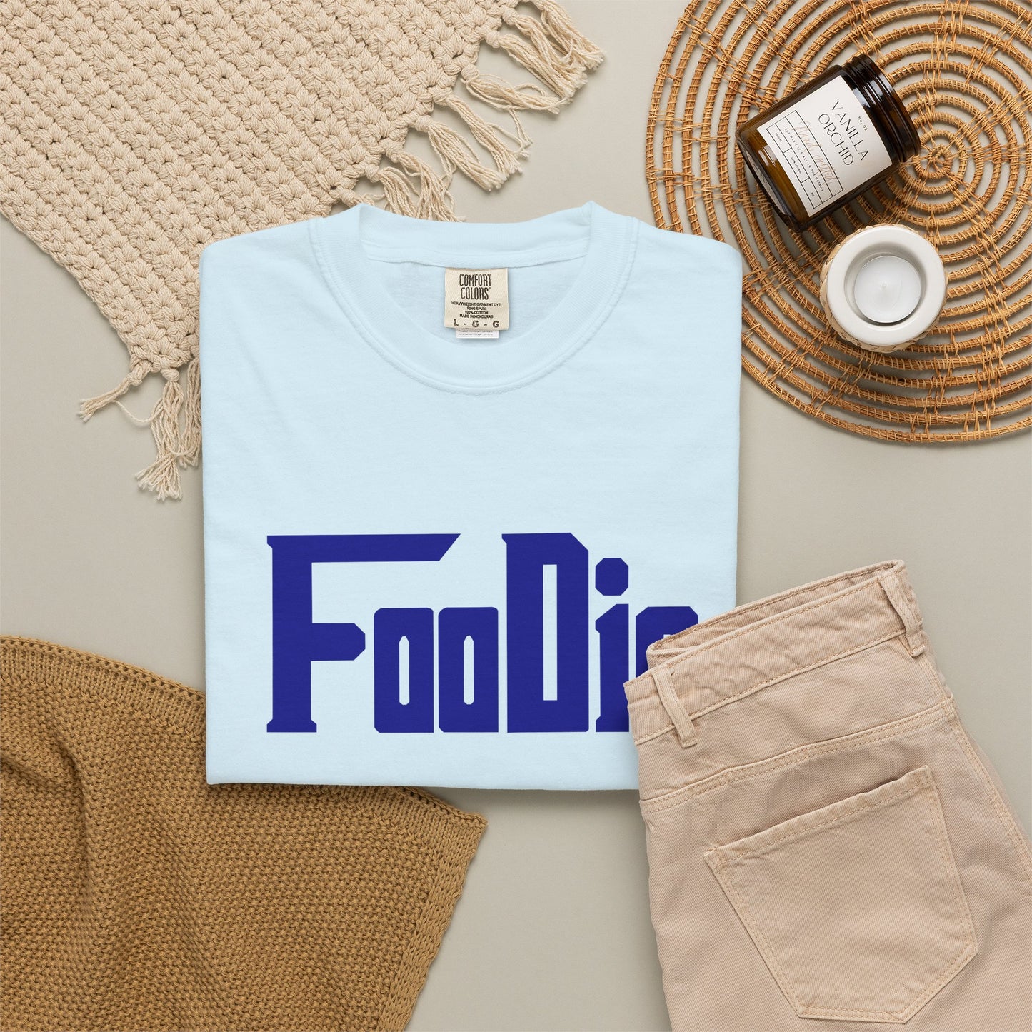 L.O.E.F Foodie Unisex Tee Shirt (Dark Blue)