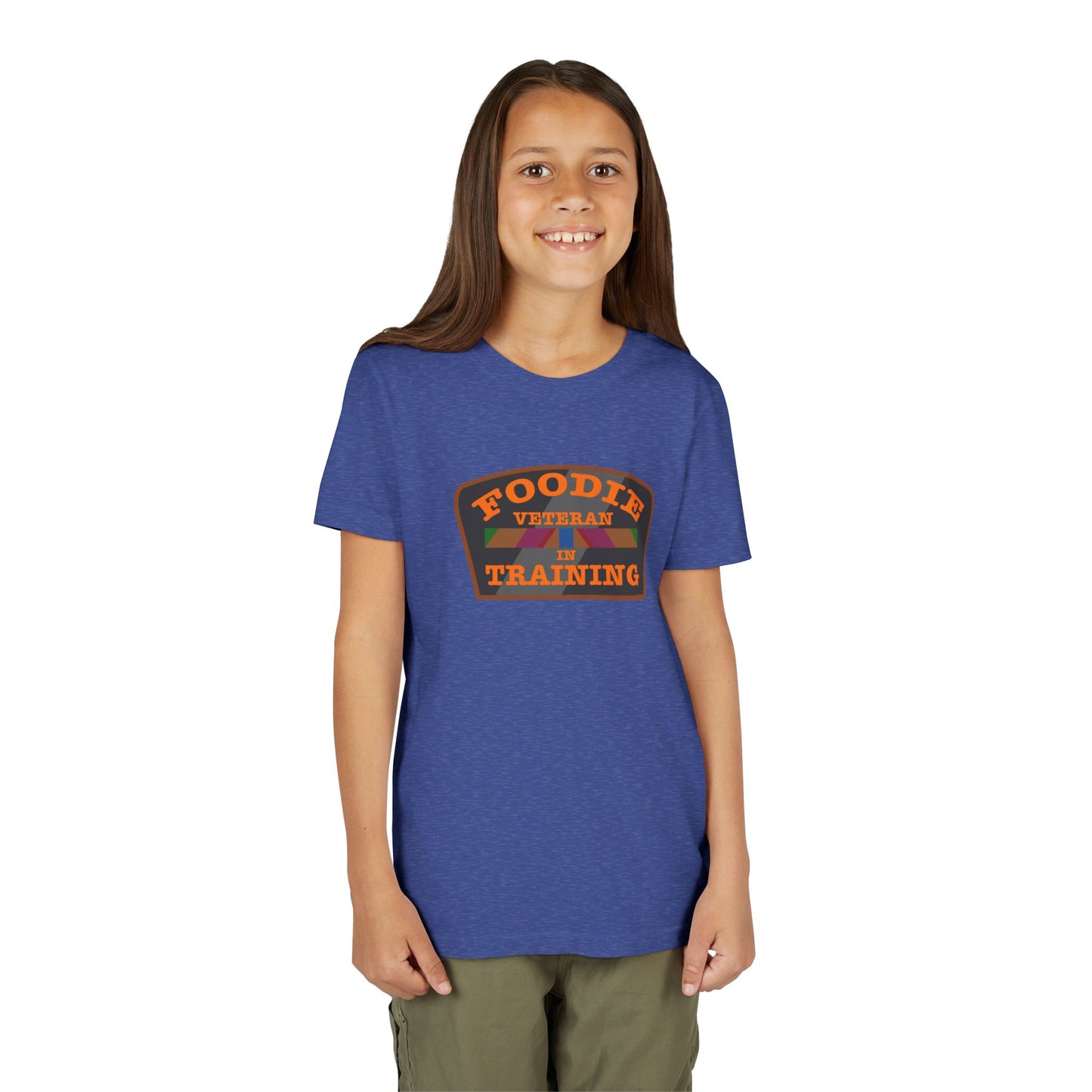 L.O.E.F Foodie Veteran In Training Kids Tee Shirt  (Orange)