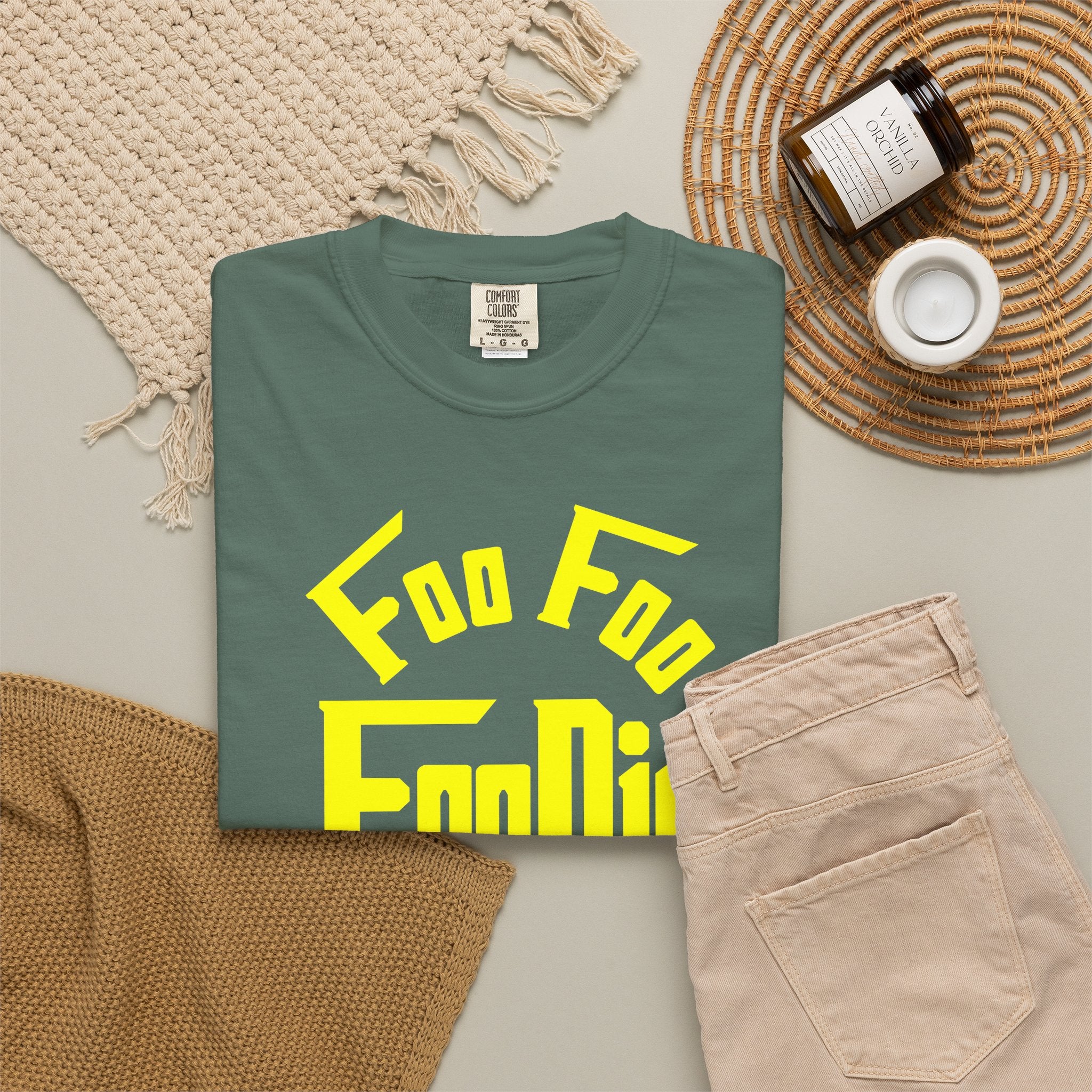 L.O.E.F FOO FOO FOODIE Unisex Tee shirt (Yellow)