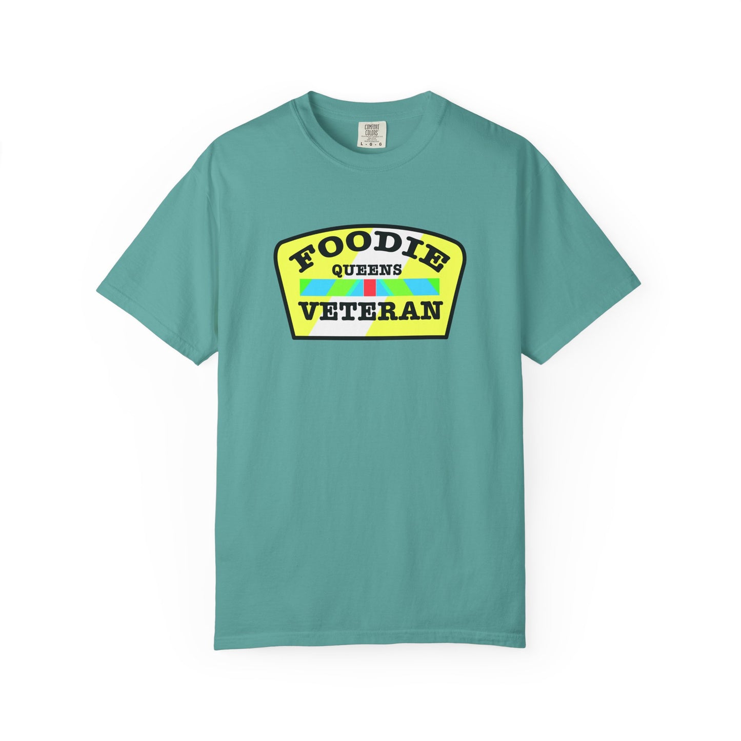 L.O.E.F Foodie Veteran QUEENS Unisex Tee Shirt (Yellow and Black)
