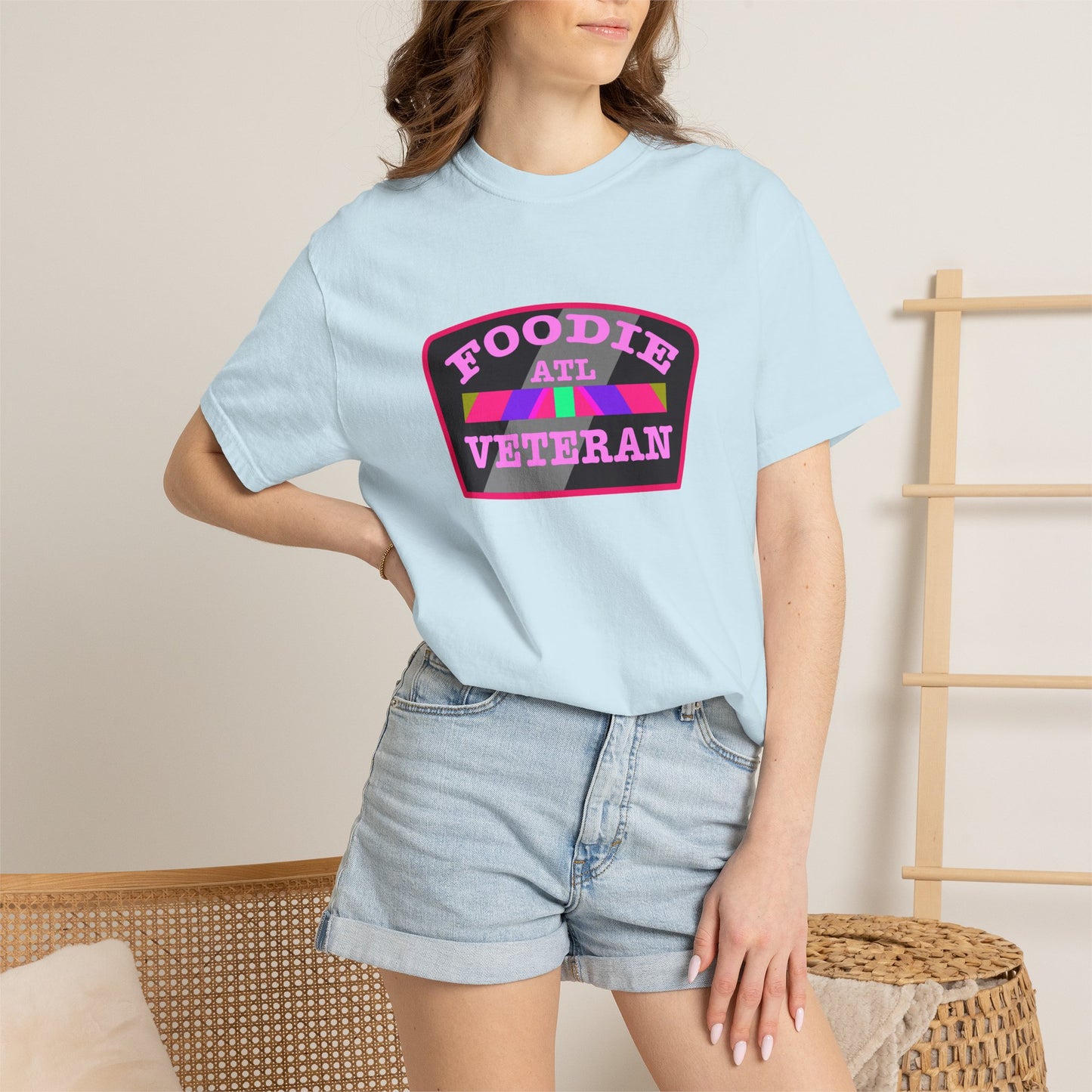 L.O.E.F Foodie Veteran ATL Unisex Tee Shirt (Pink)