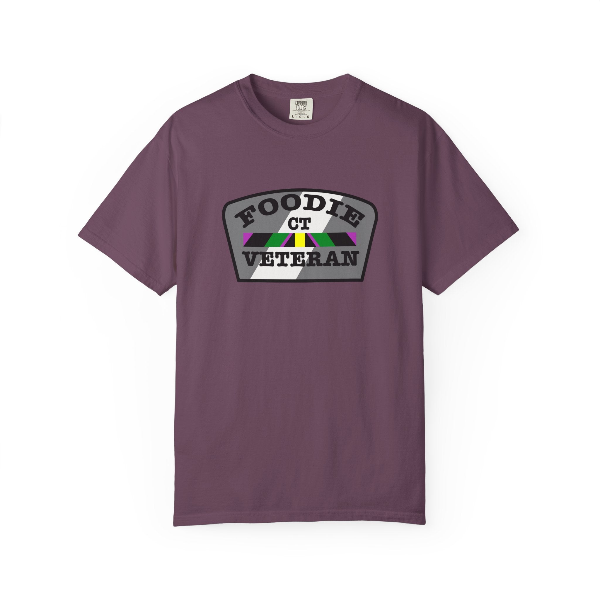 L.O.E.F Foodie Veteran CT Unisex Tee Shirt (Gray)