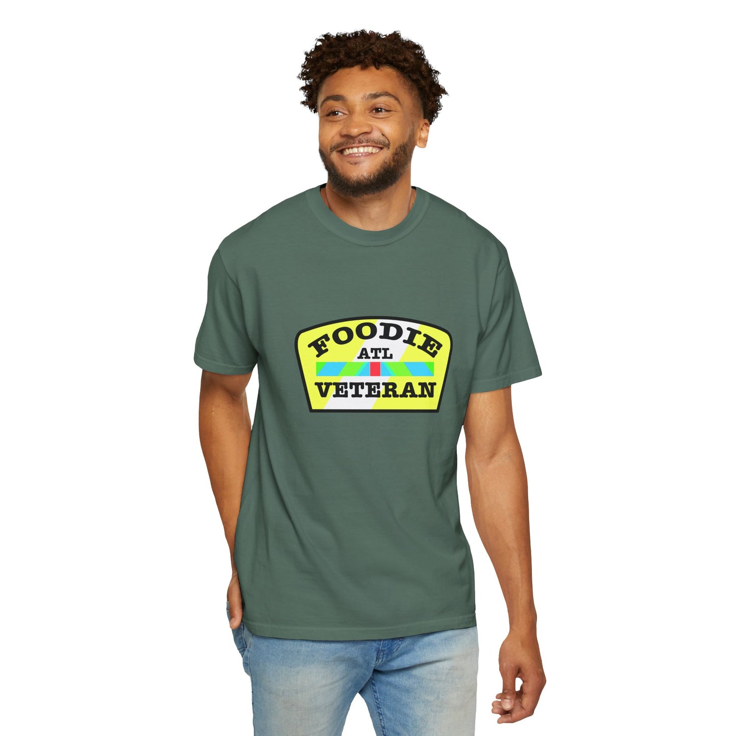 L.O.E.F Foodie Veteran ATL Unisex Tee Shirt (Yellow and Black)