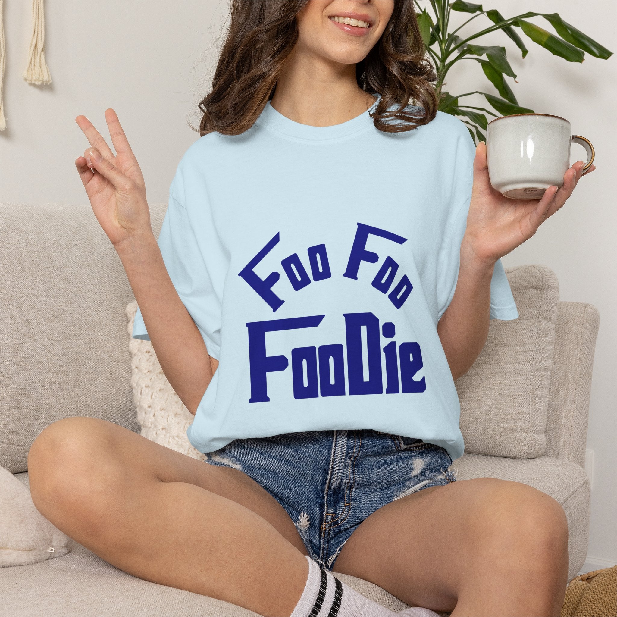 L.O.E.F FOO FOO FOODIE Unisex Tee shirt(Dark Blue)