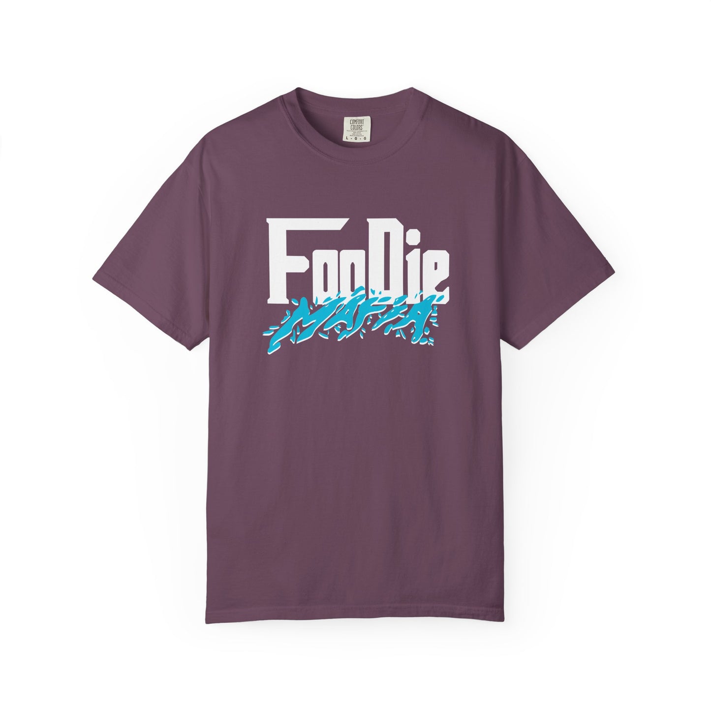 L.O.E.F Foodie Mafia Unisex Tee Shirt  (Aqua Blue)