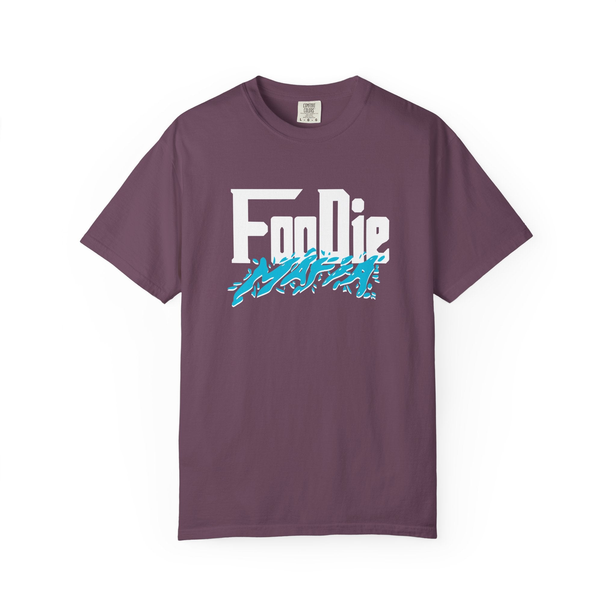 L.O.E.F Foodie Mafia Unisex Tee Shirt  (Aqua Blue)
