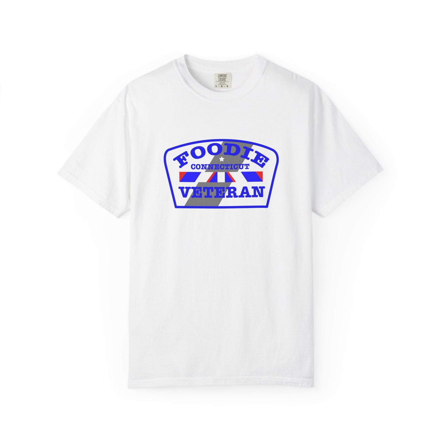 L.O.E.F Foodie Veteran CONNECTICUT Unisex Tee Shirt (Blue)