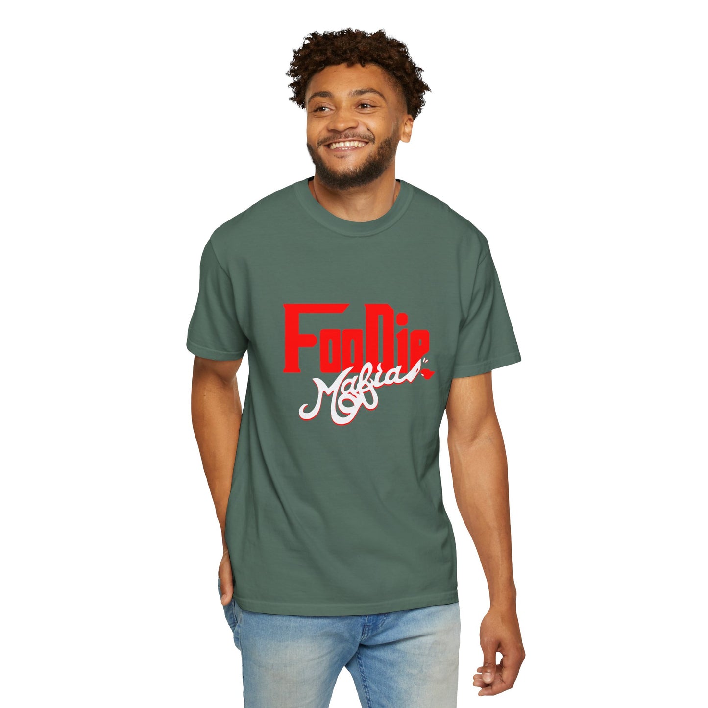 L.O.E.F Red Foodie Mafia Unisex Tee Shirt (White)