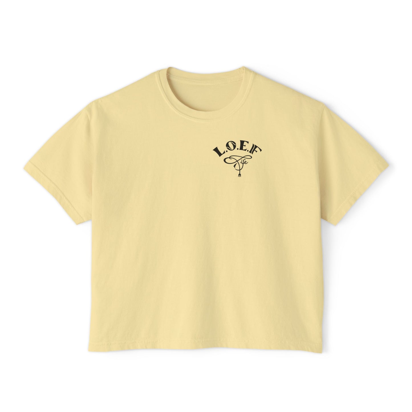 L.O.E.F Foodie 4Life Vegan Boxy Tee (Turquoise)
