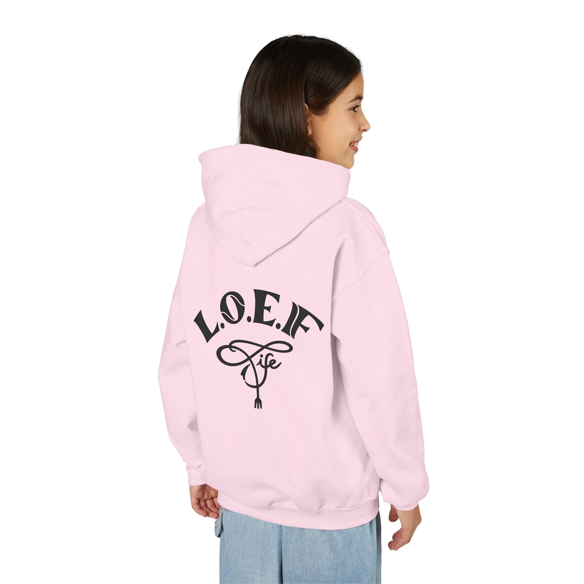 L.O.E.F Foodie 4Life Young Hoodie (Fuchsia)
