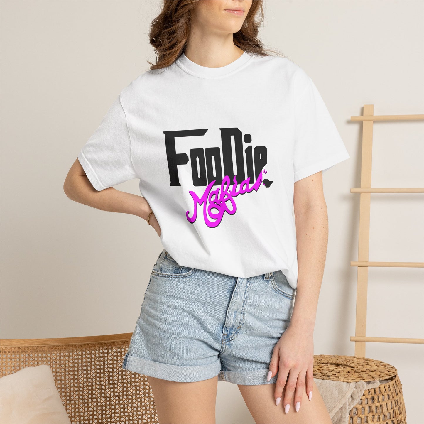 L.O.E.F Foodie Mafia Unisex Tee Shirt (Bright Purple)