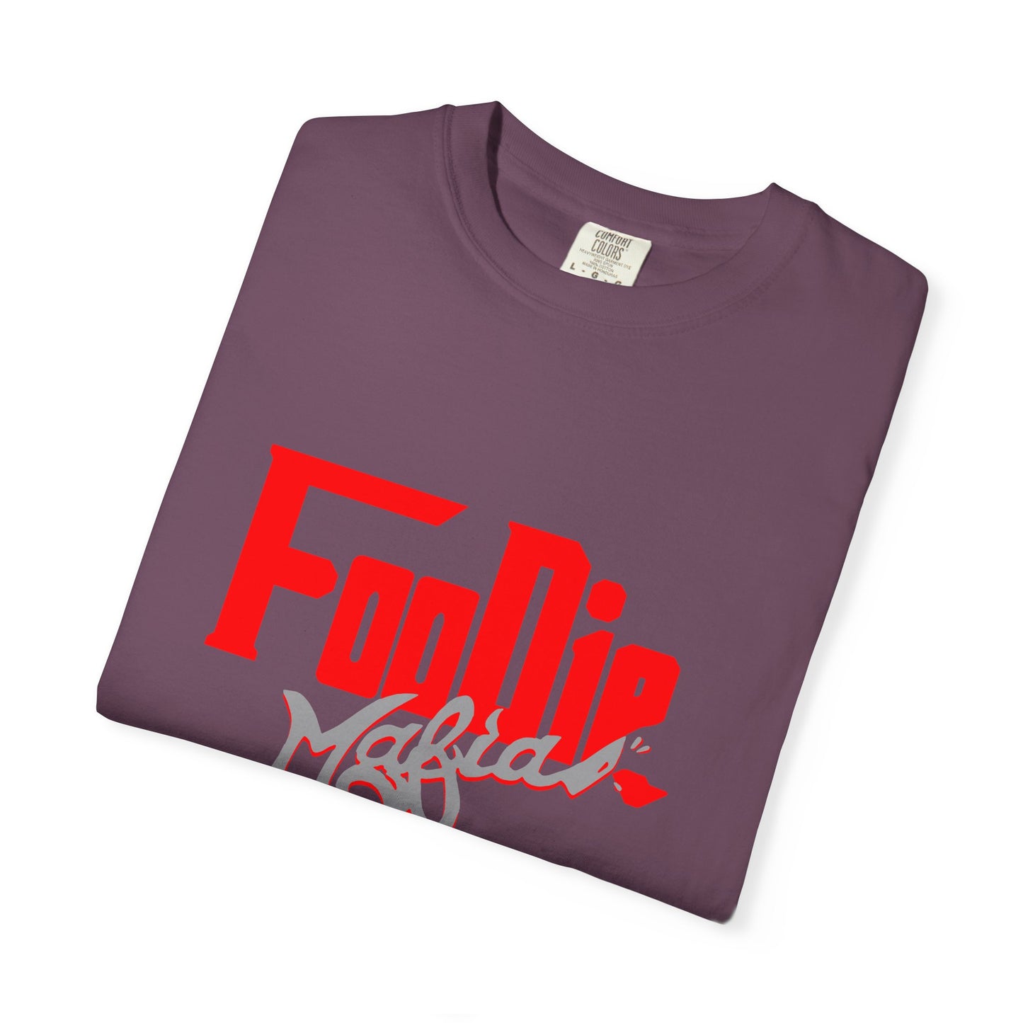 L.O.E.F Red Foodie Mafia Unisex Tee Shirt (Metallic Grey)