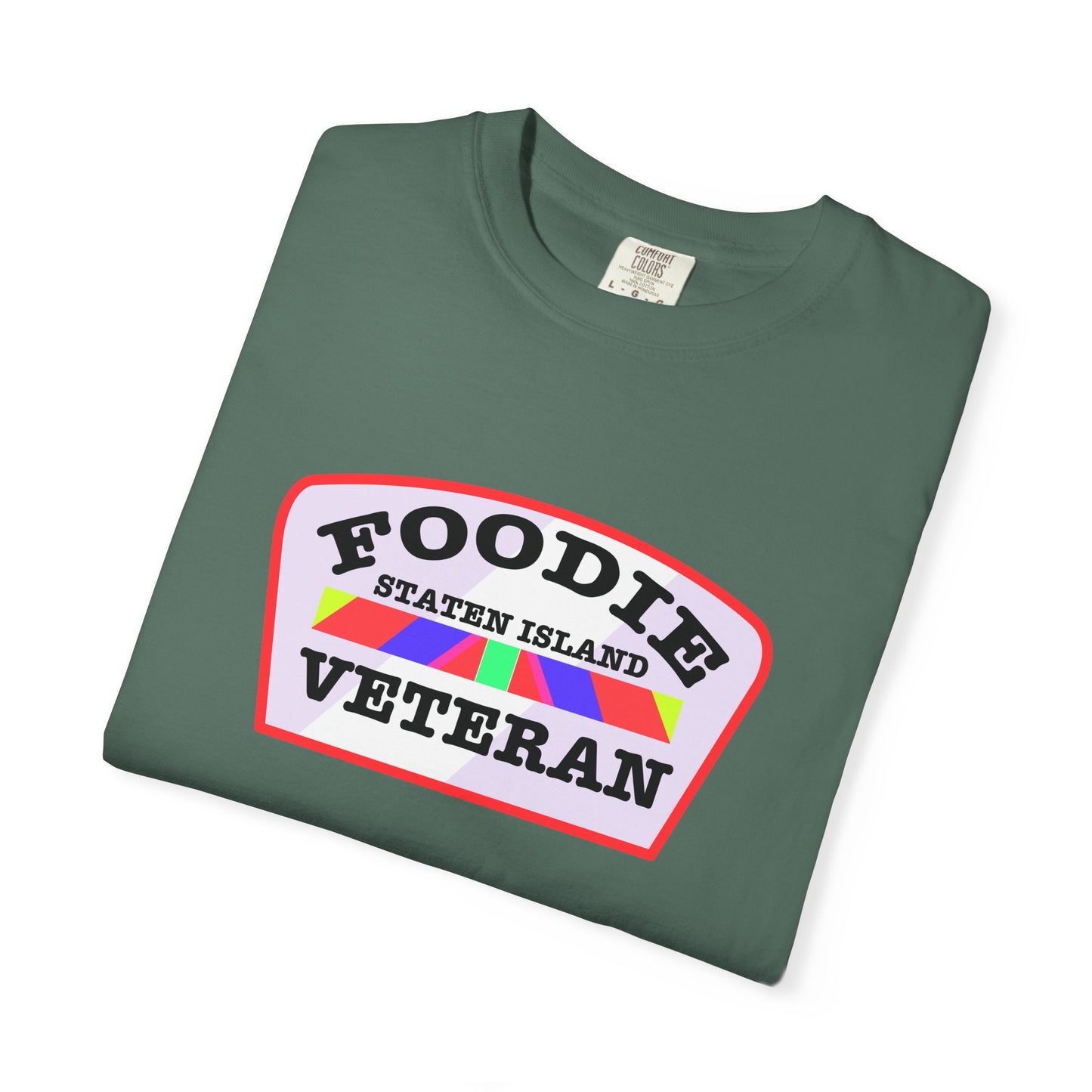 L.O.E.F Foodie Veteran STATEN ISLAND Unisex Tee Shirt (Soft Pink)