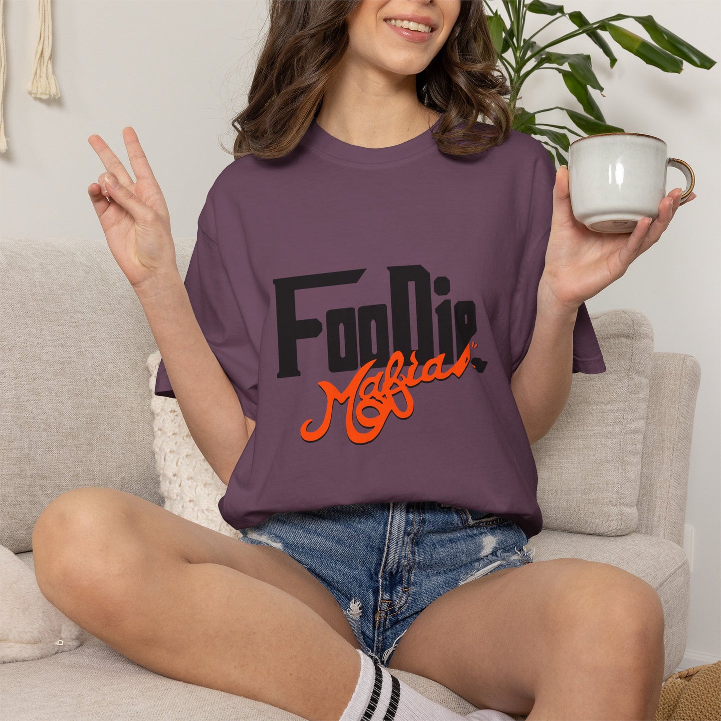 L.O.E.F Foodie Mafia Unisex Tee Shirt (Flat Red)