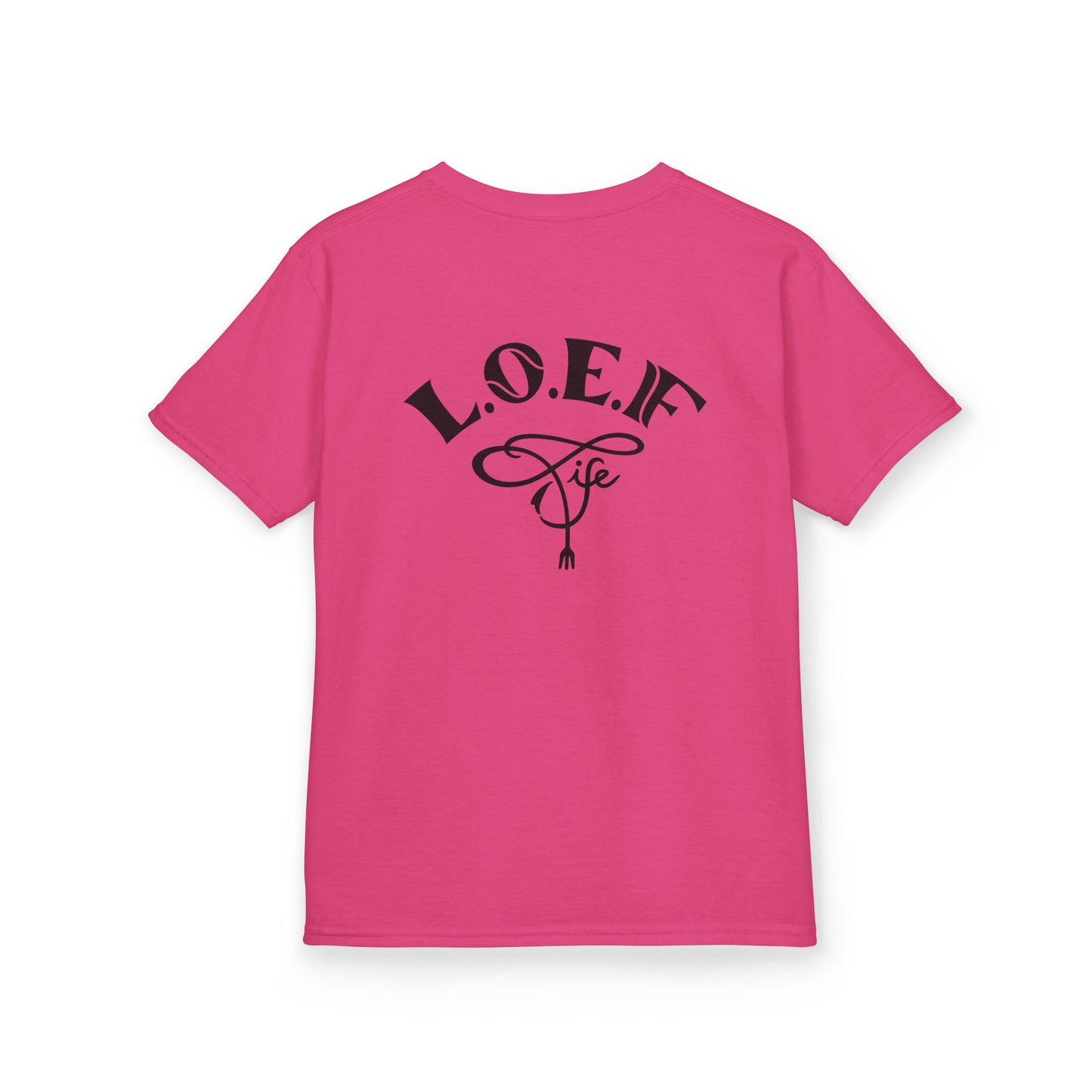 L.O.E.F Foodie 4Life Young Tee Shirt  (Black)