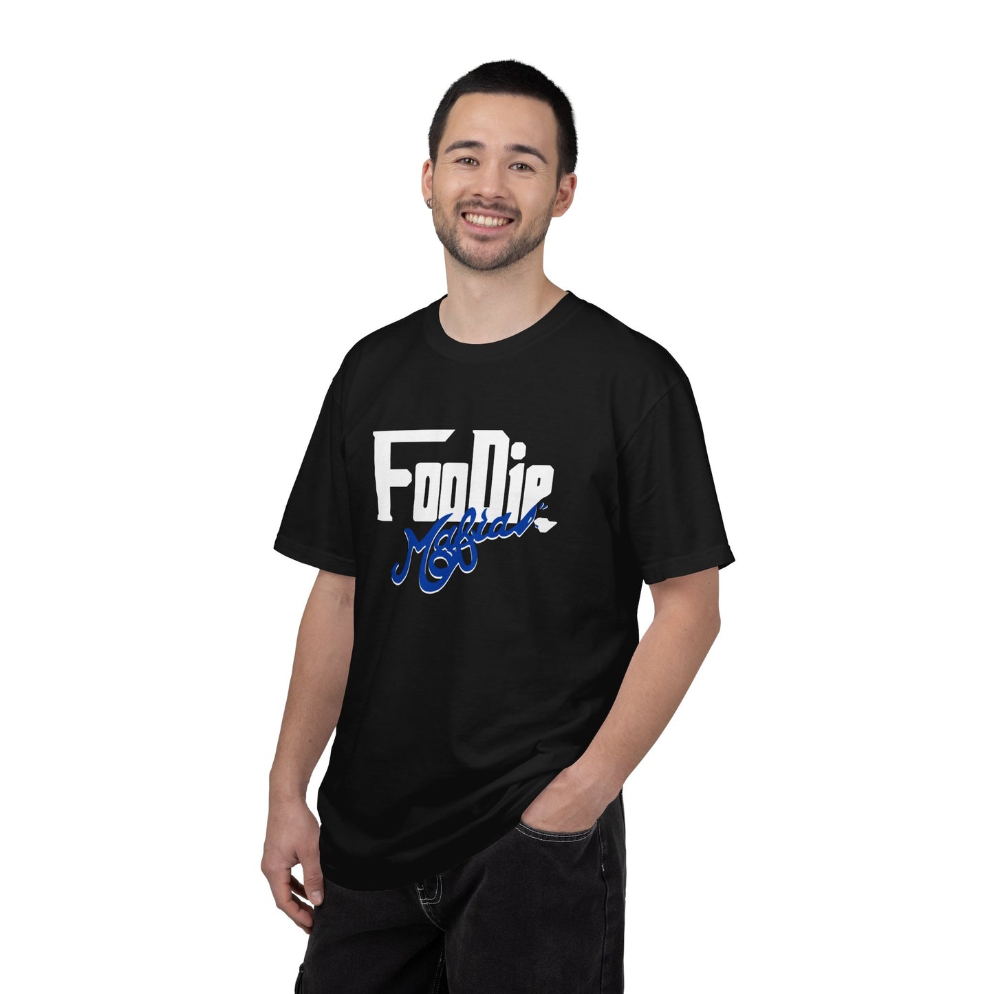 L.O.E.F Foodie Mafia Unisex Tee Shirt  (Dark Blue)
