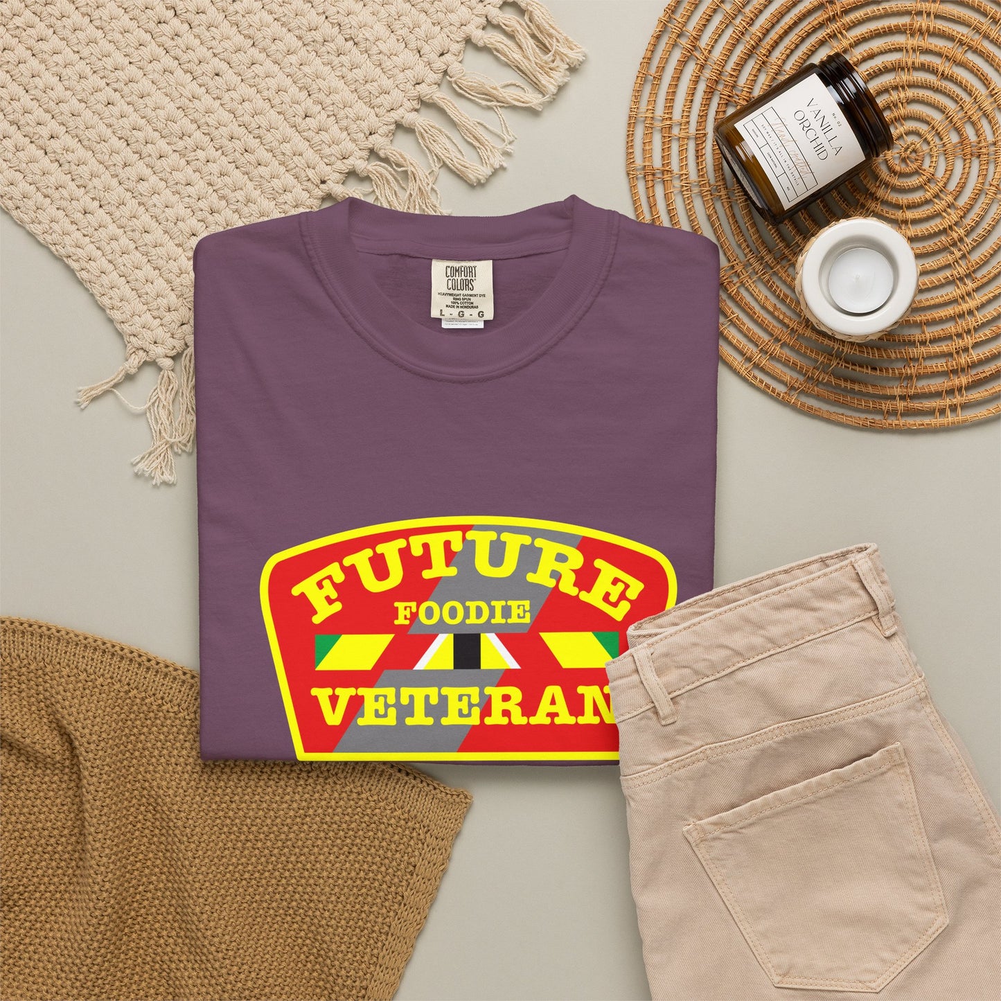 L.O.E.F Future Foodie Veteran Unisex Tee Shirt (Yellow)