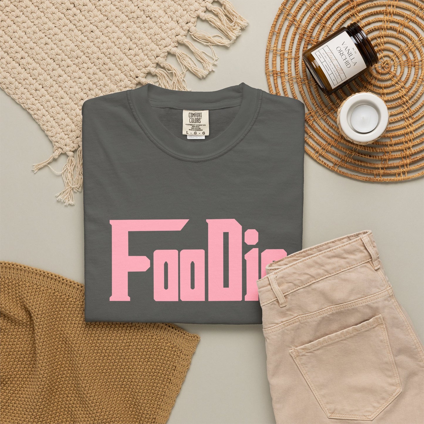 L.O.E.F Foodie Unisex Tee Shirt (Soft Pink)