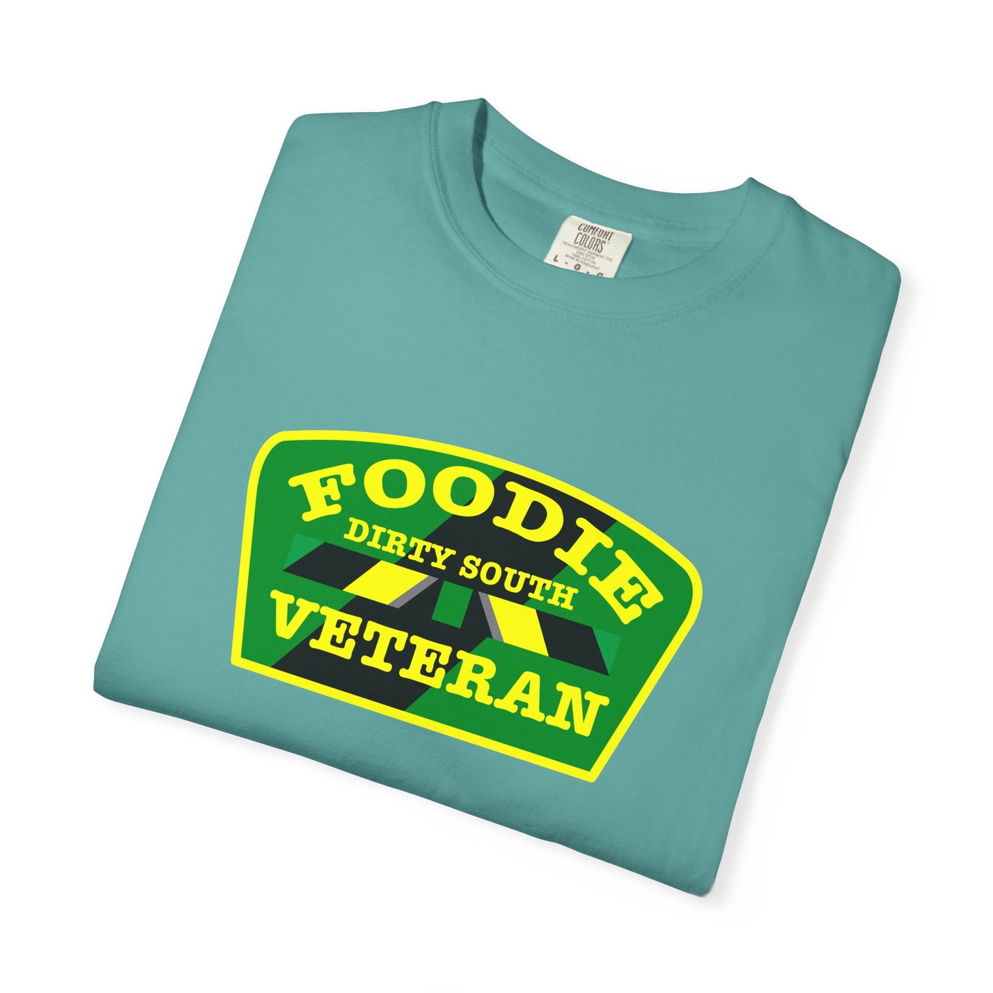 L.O.E.F Foodie Veteran DIRTY SOUTH Unisex Tee Shirt (Yellow and Green)