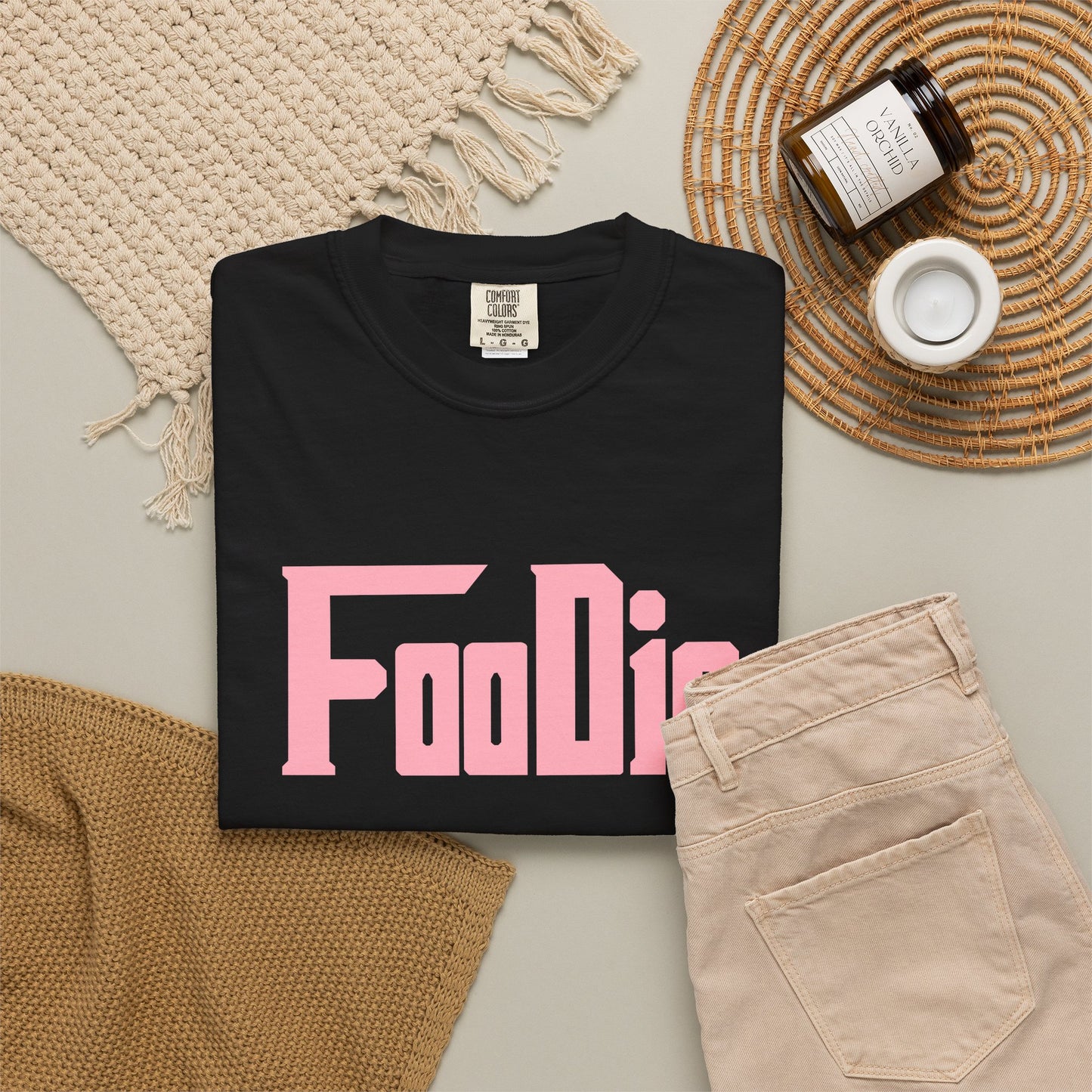 L.O.E.F Foodie Unisex Tee Shirt (Soft Pink)