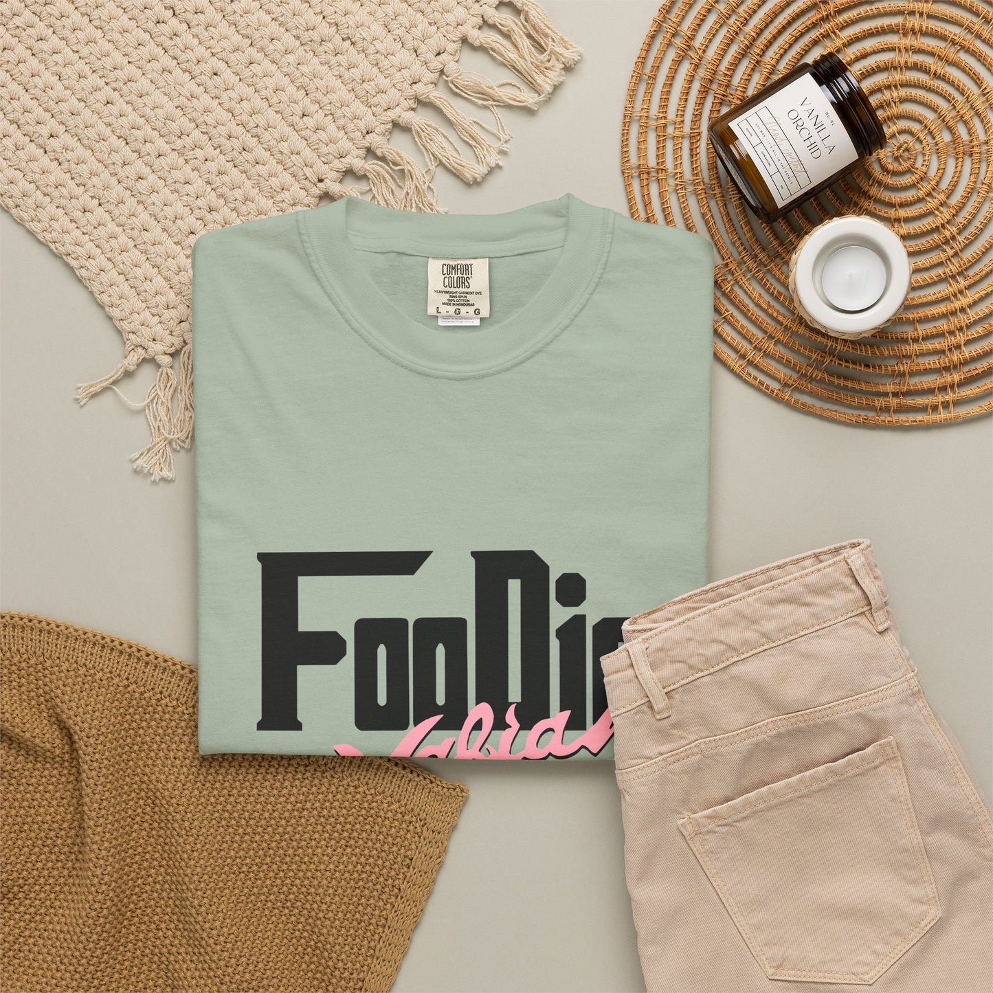 L.O.E.F Foodie Mafia Unisex Tee shirt (Soft Pink)