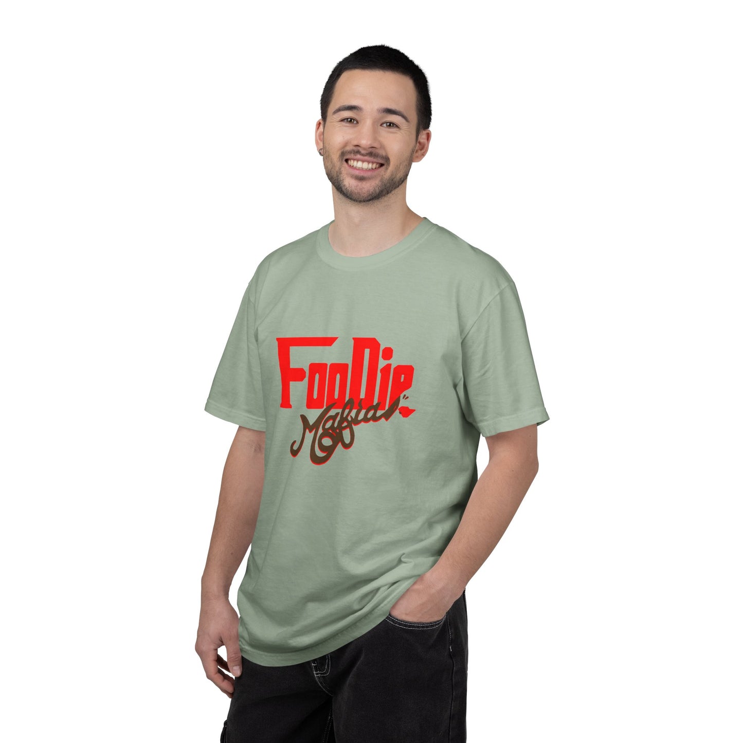 L.O.E.F Red Foodie Mafia Unisex Tee Shirt (Dark Brown)