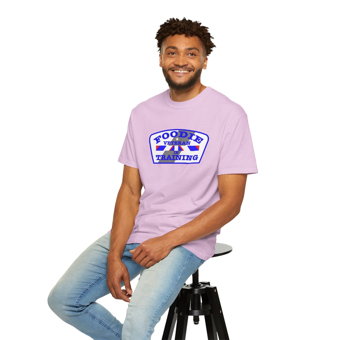 L.O.E.F Foodie Veteran IN TRAINING Unisex Tee Shirt (Blue)