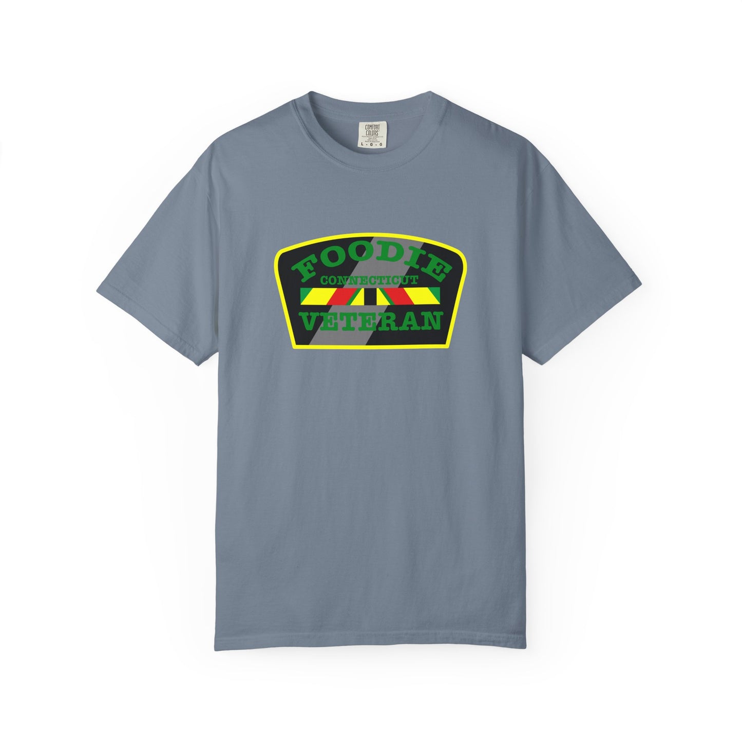 L.O.E.F Foodie Veteran CONNECTICUT Unisex Tee Shirt (Green)