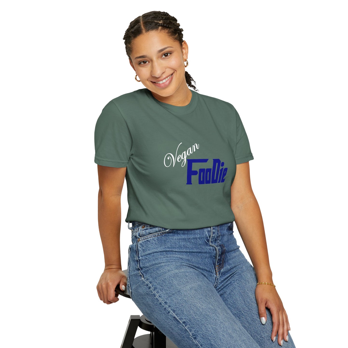 L.O.E.F Unisex Vegan Foodie Tee Shirt (Dark Blue)