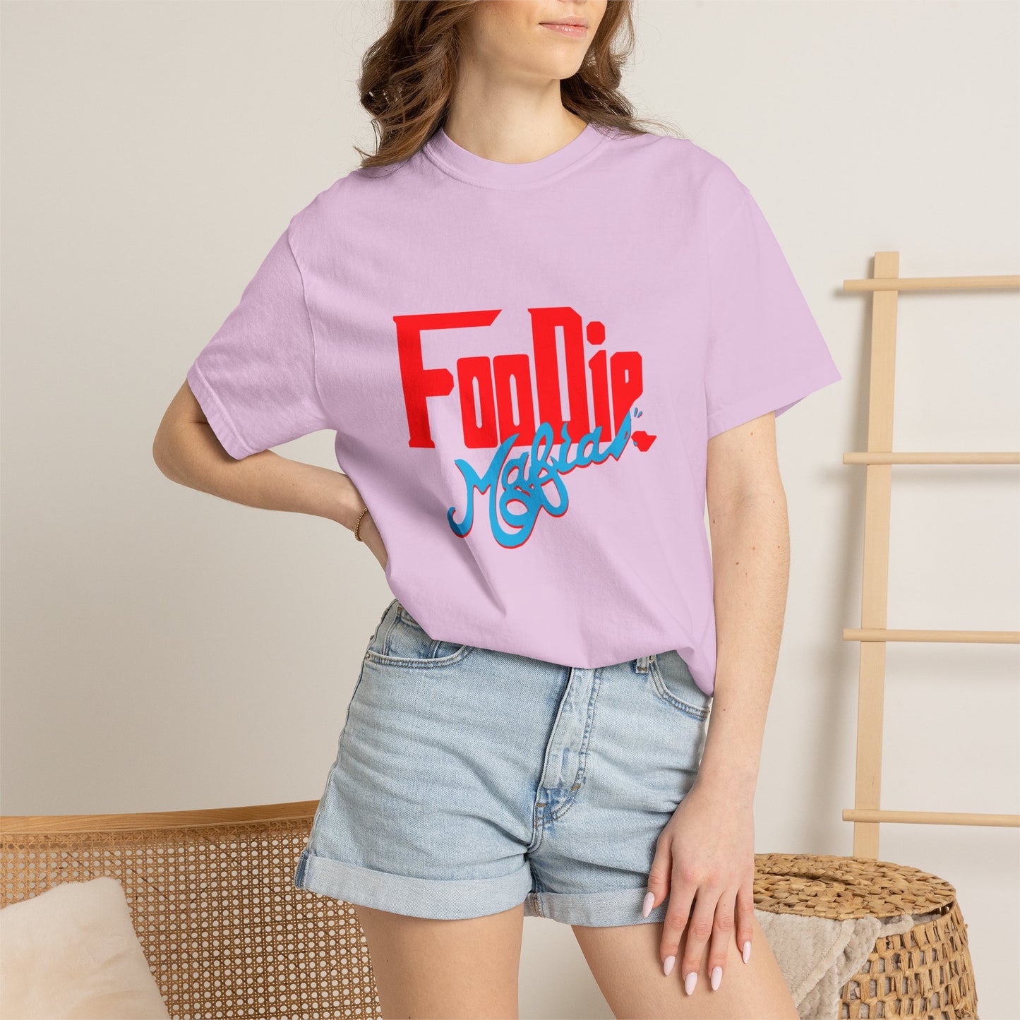 L.O.E.F Red Foodie Mafia Unisex Tee Shirt (Sky Blue)