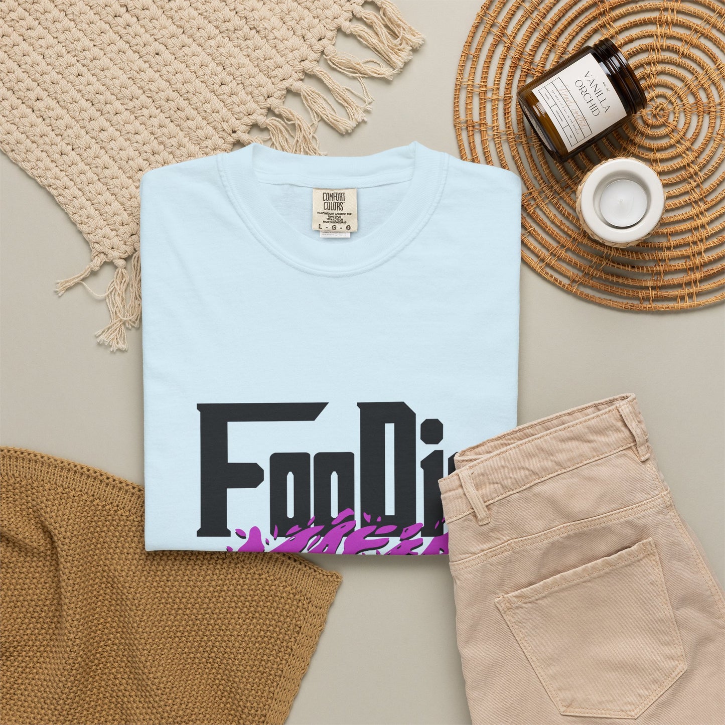 L.O.E.F Foodie Mafia Unisex Tee Shirt (Bright Purple)