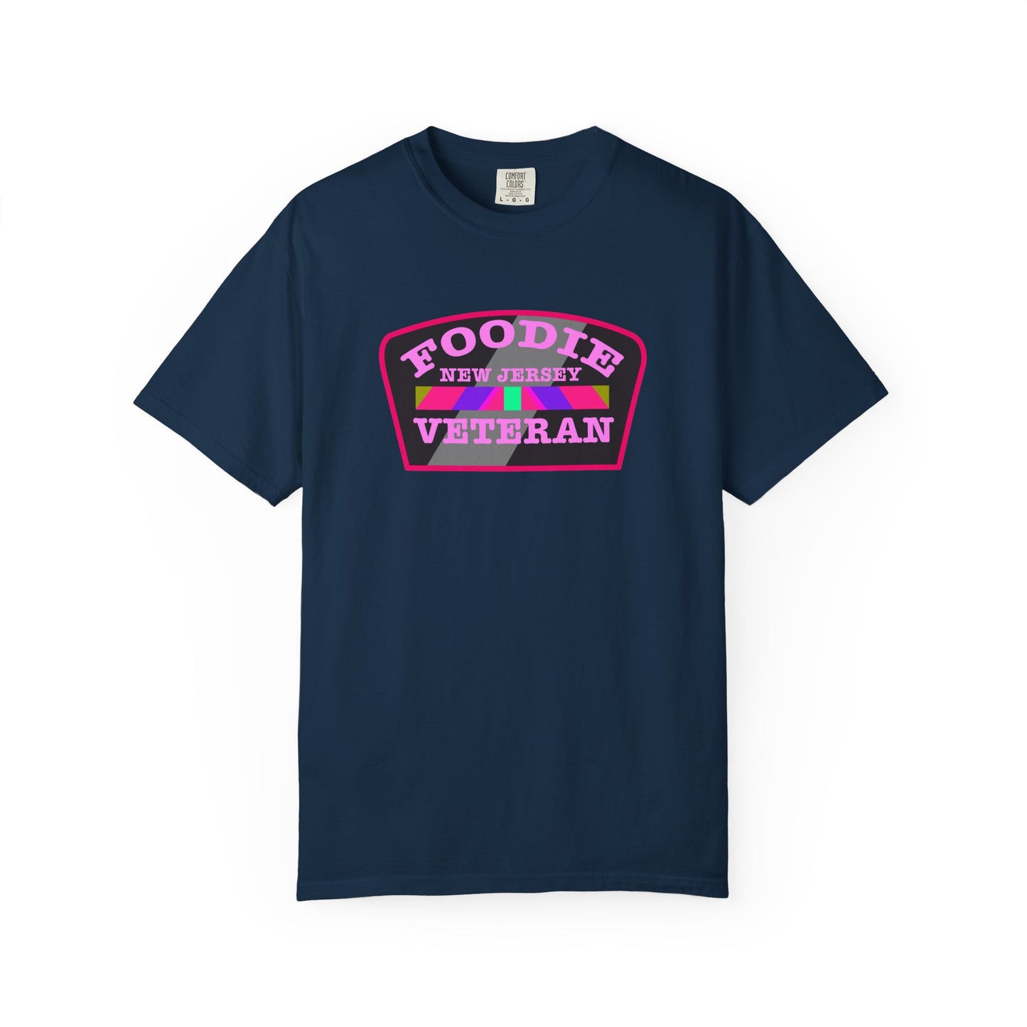 L.O.E.F Foodie Veteran NEW JERSEY Unisex Tee Shirt (Pink)