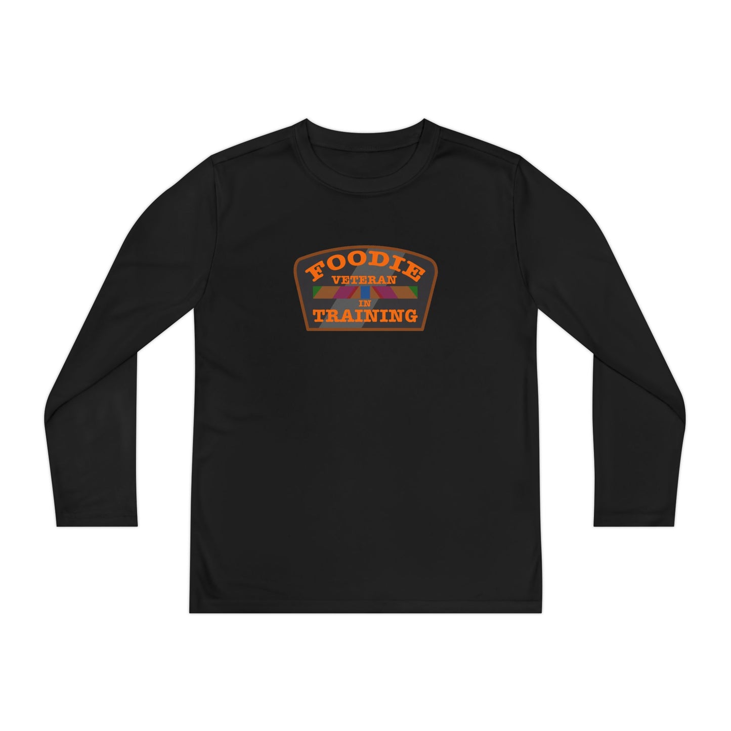L.O.E.F Foodie Veteran In Training Youth Long Sleeve Tee (Orange)