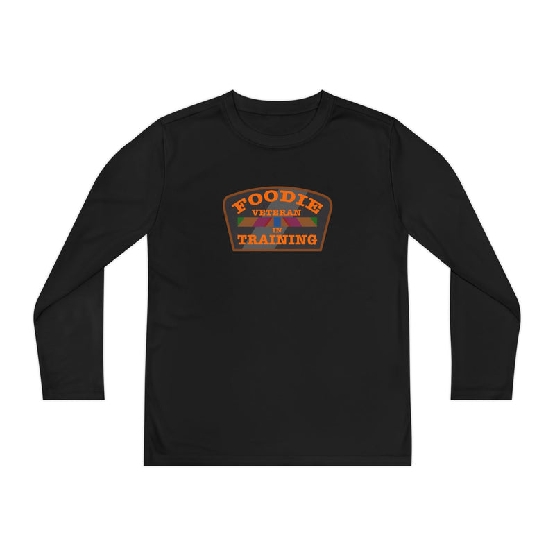 L.O.E.F Foodie Veteran In Training Youth Long Sleeve Tee (Orange)