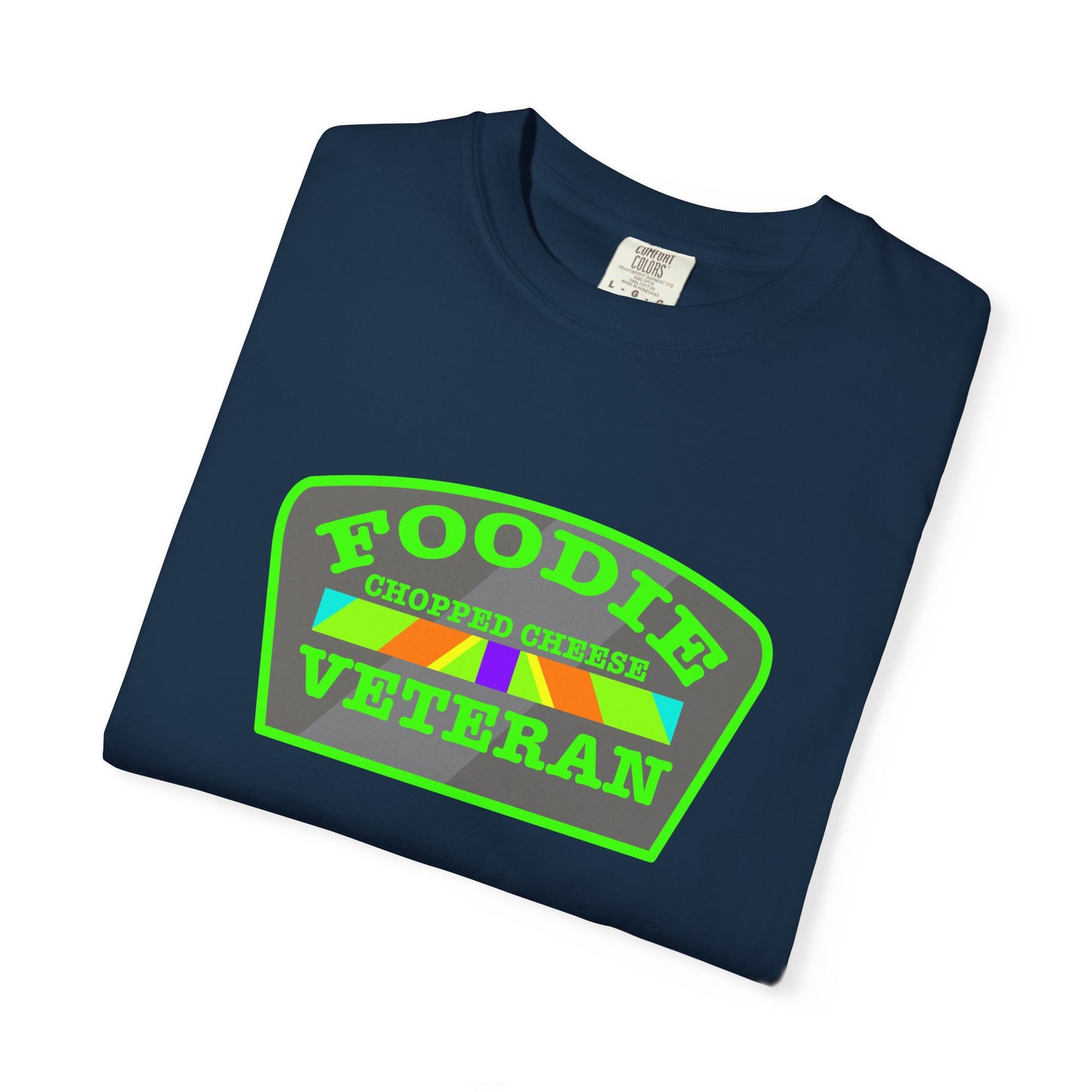 L.O.E.F Foodie Veteran Chopped Cheese Unisex Tee Shirt (Neon Green)