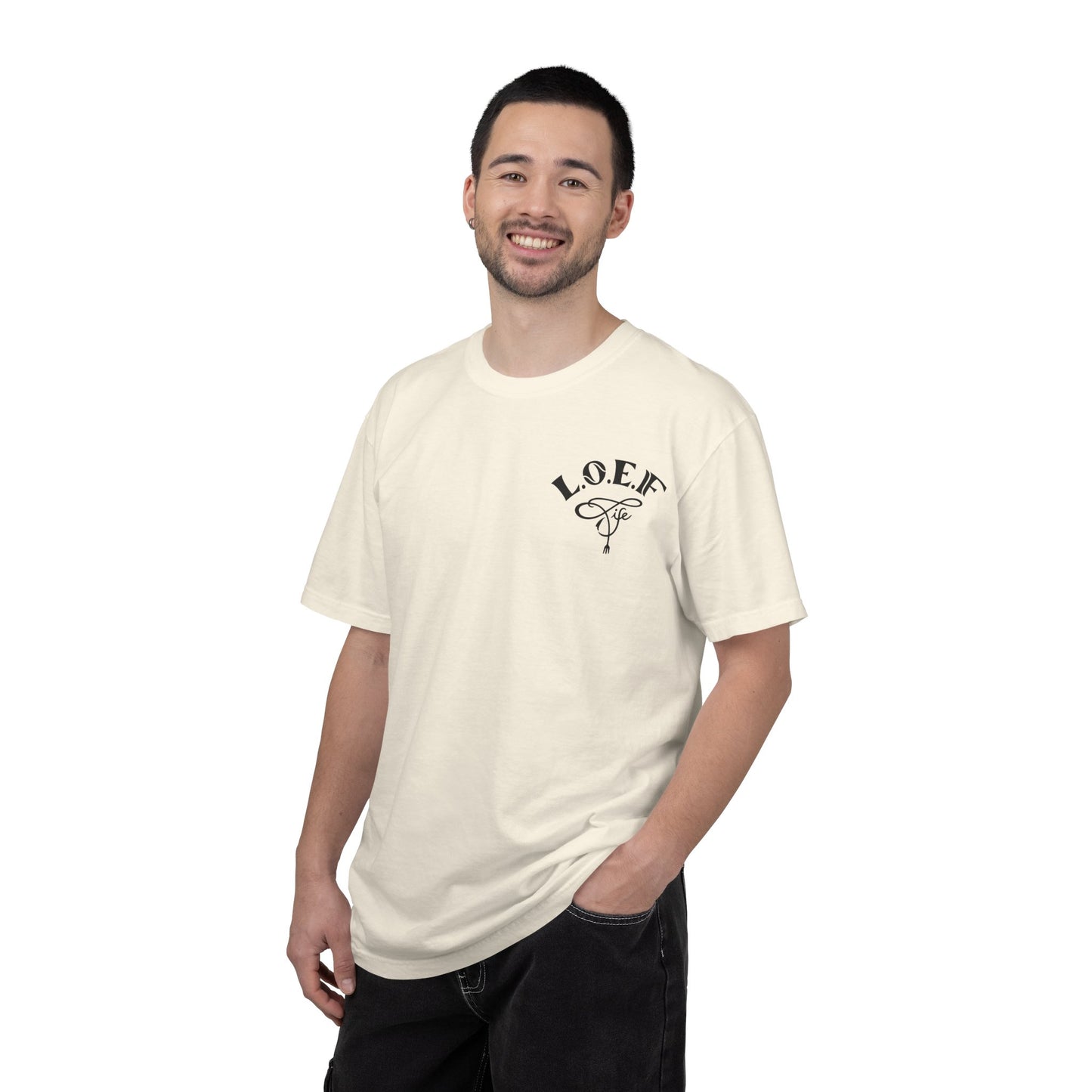 L.O.E.F Foodie 4Life Vegan Unisex Tee Shirt (Soft Pink)