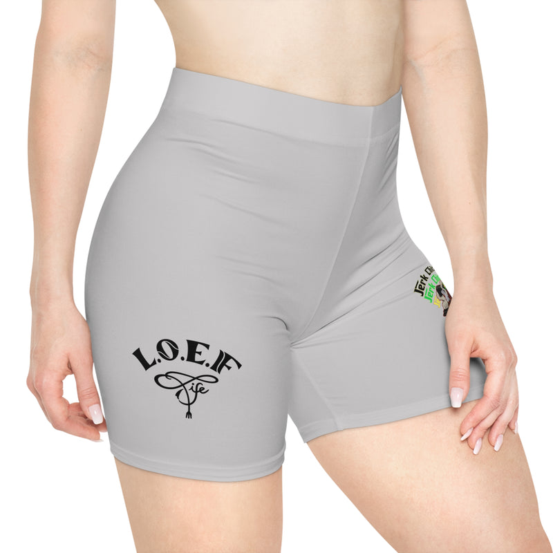 L.O.E.F Jerk Chicken Mafia Women Biker Shorts