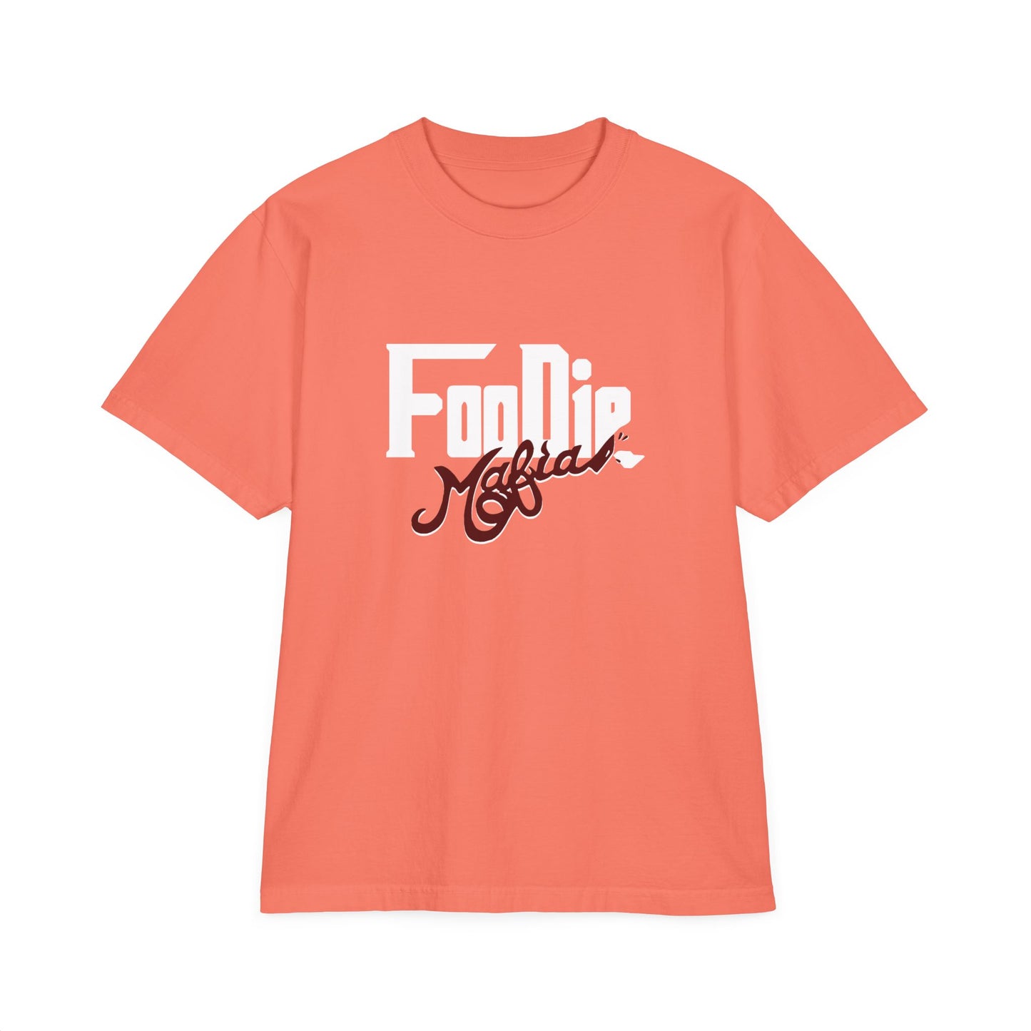 L.O.E.F White Foodie Mafia Unisex Tee shirt (Maroon)