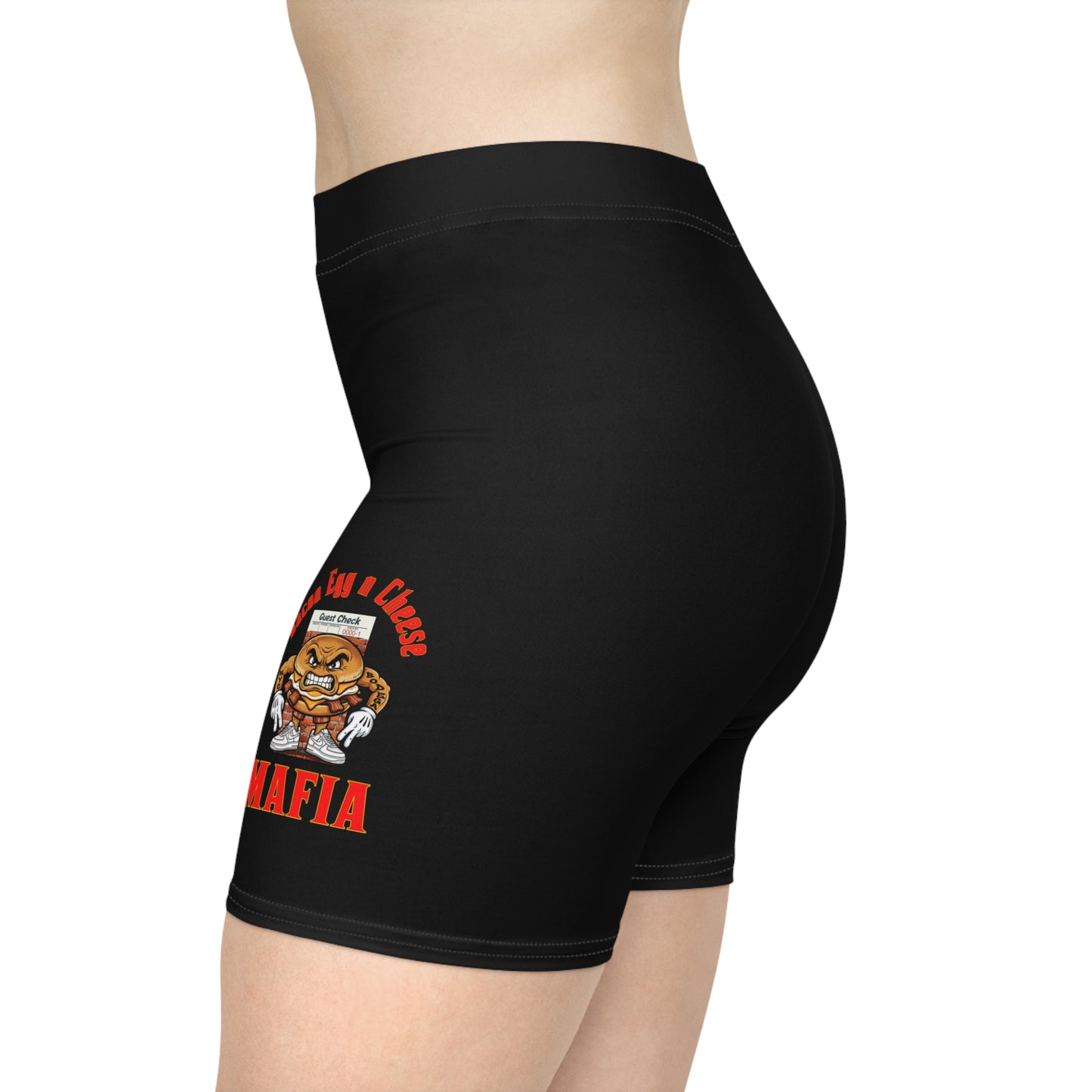 L.O.E.F Bacon Egg n Cheese Mafia Women Biker Short