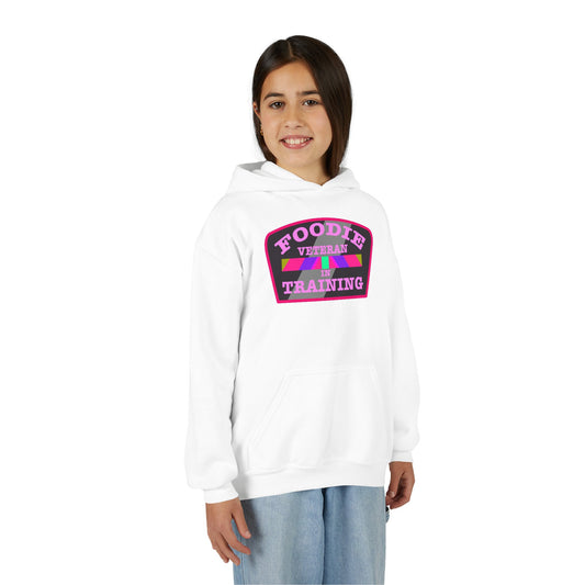 L.O.E.F Foodie Veteran In Training Youth Hoodie (Pink)