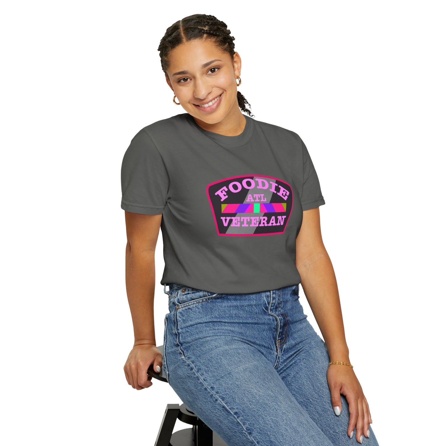 L.O.E.F Foodie Veteran ATL Unisex Tee Shirt (Pink)