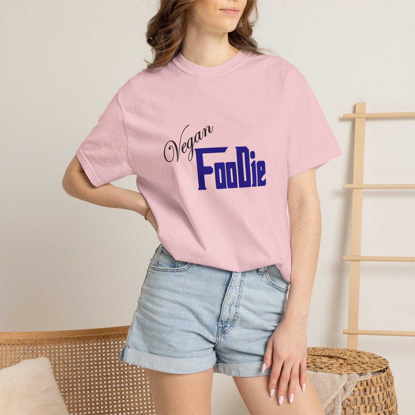 L.O.E.F Unisex Vegan Foodie Tee Shirt (Dark Blue)