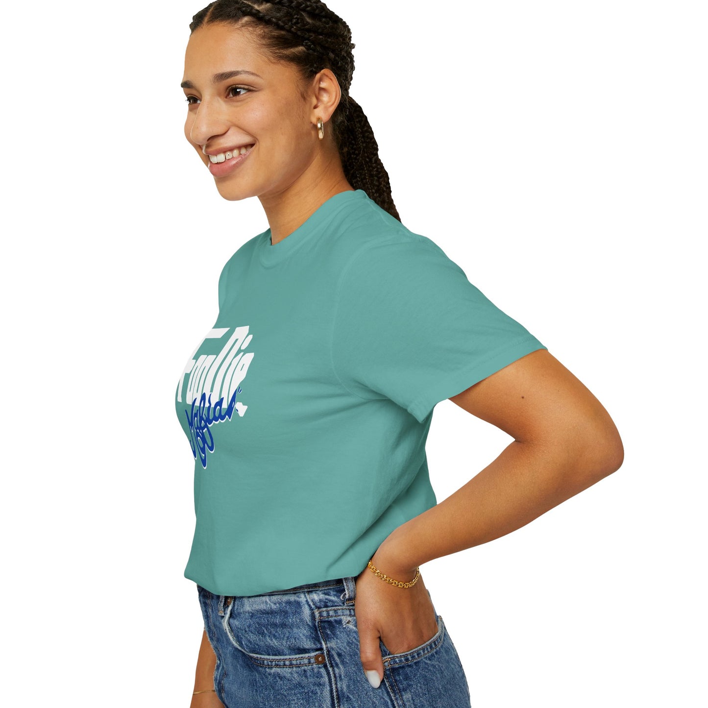 L.O.E.F Foodie Mafia Unisex Tee Shirt  (Dark Blue)
