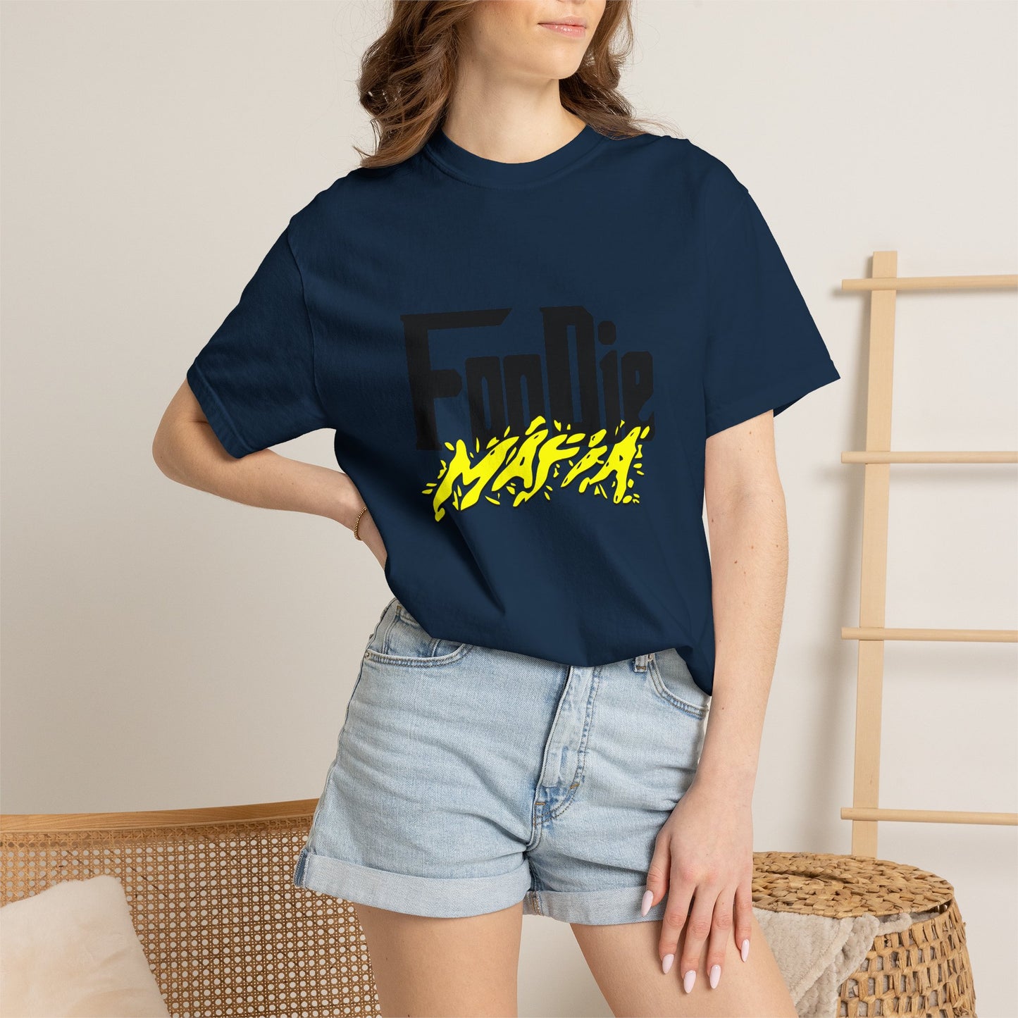 L.O.E.F Foodie Mafia Unisex Tee Shirt (Bright Yellow)