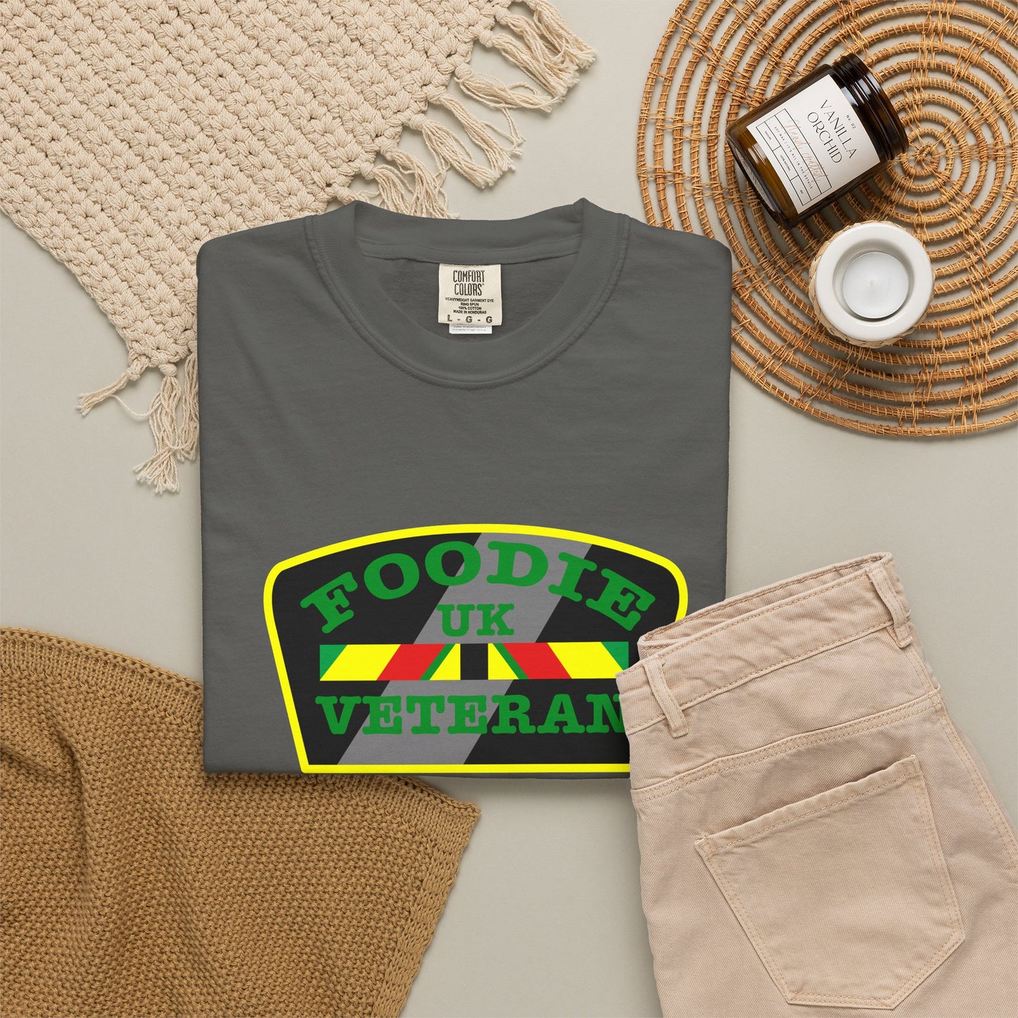 L.O.E.F Foodie Veteran UK Unisex Tee Shirt (Green)