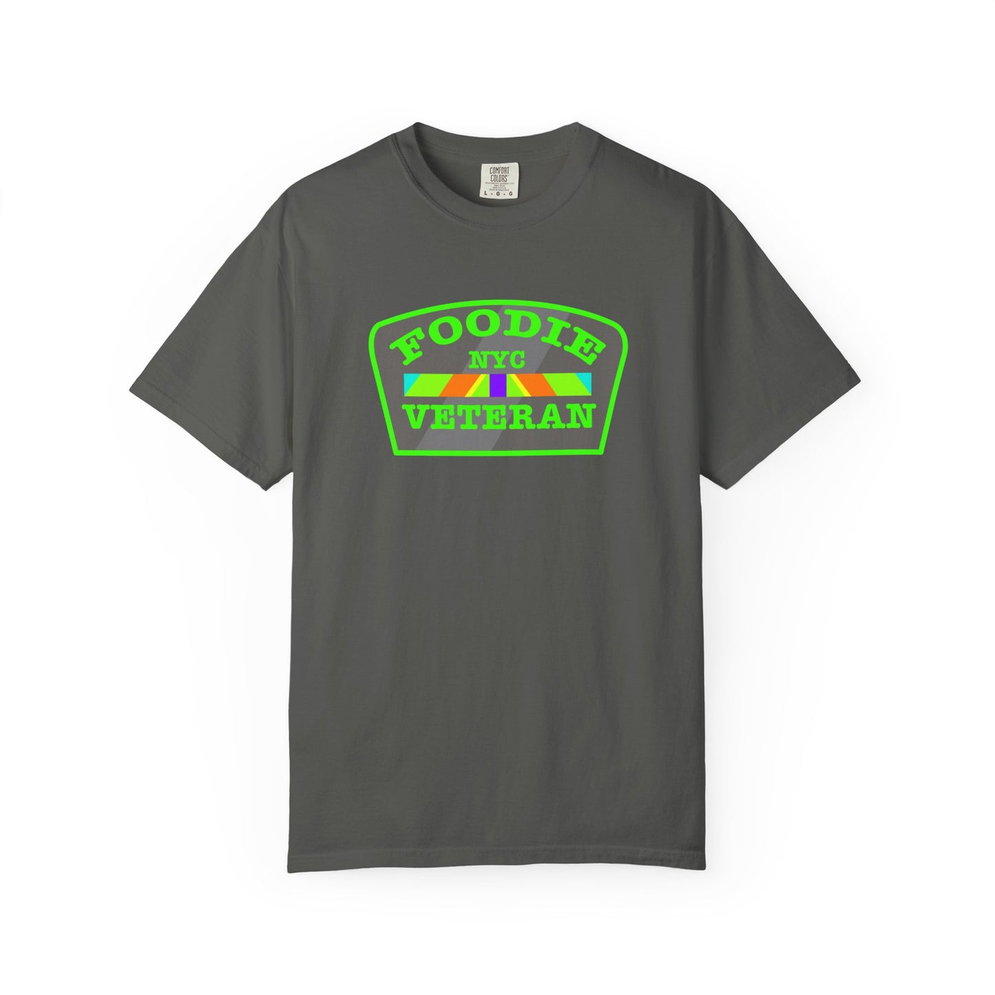L.O.E.F Foodie Veteran NYC Unisex Tee Shirt (Neon Green)